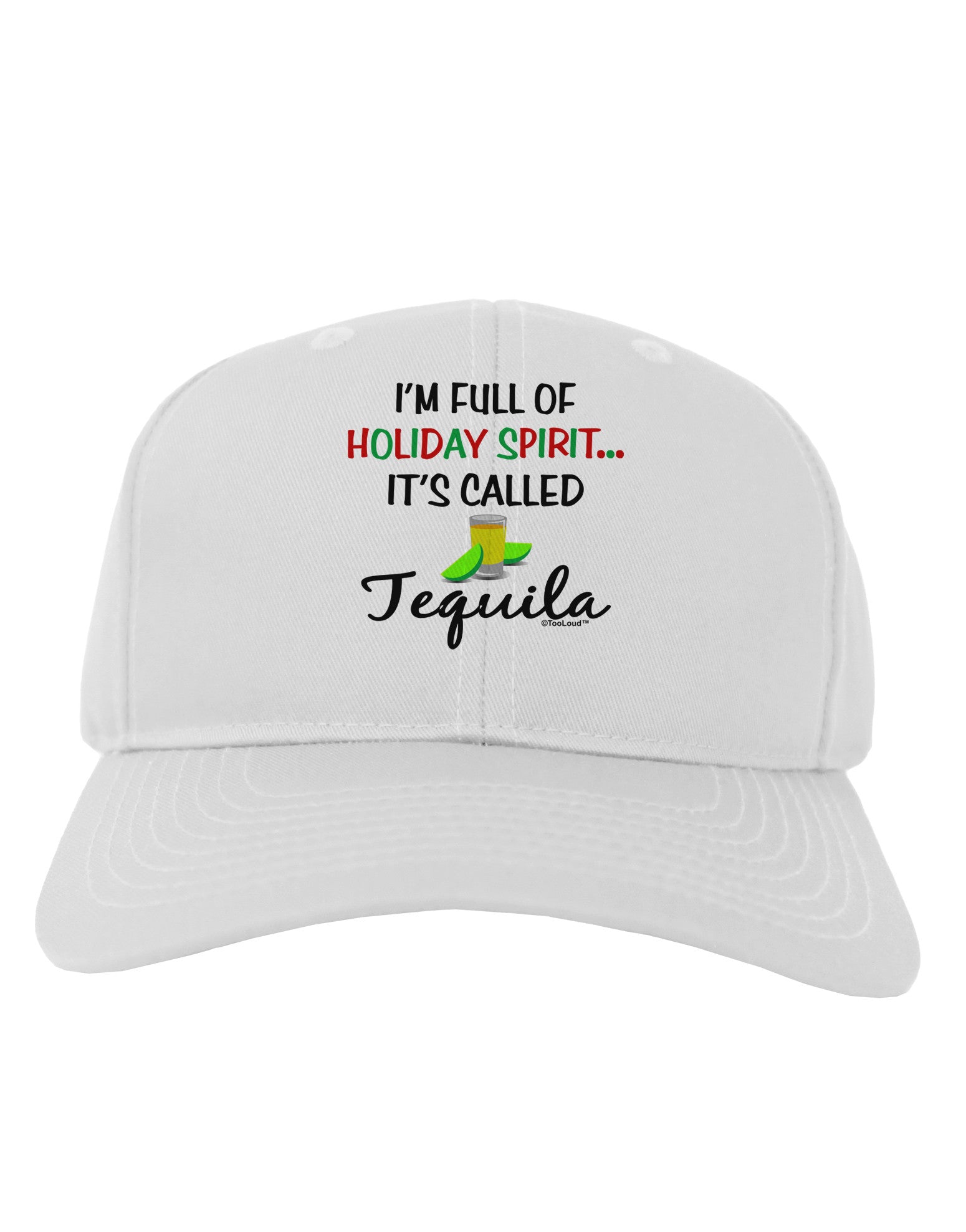 Holiday Spirit - Tequila Adult Baseball Cap Hat-Baseball Cap-TooLoud-White-One Size-Davson Sales