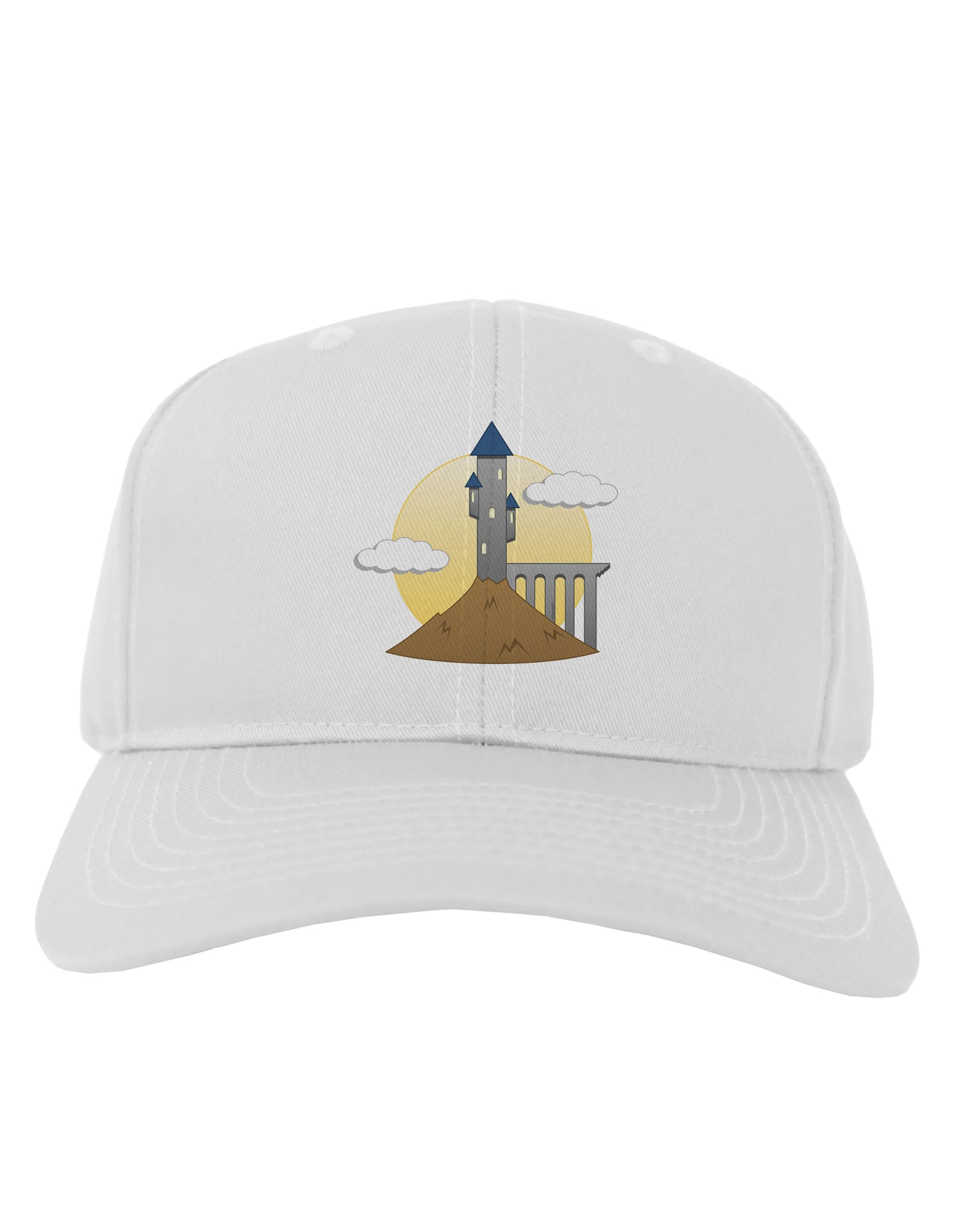 Moonlit Wizard Tower - Halloween Adult Baseball Cap Hat-Baseball Cap-TooLoud-White-One Size-Davson Sales
