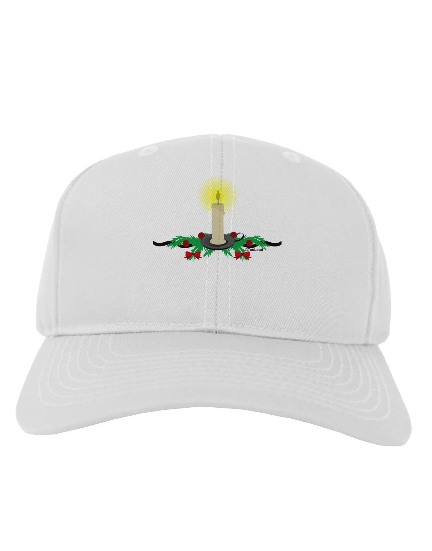 Chirstmas Candle Adult Baseball Cap Hat-Baseball Cap-TooLoud-White-One Size-Davson Sales