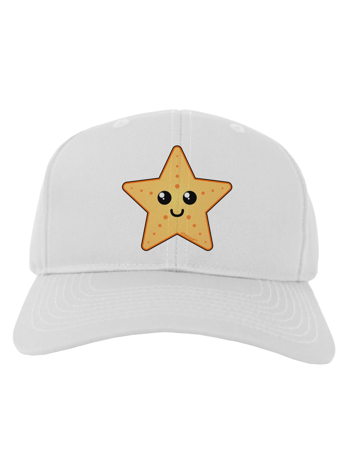 Cute Starfish Adult Baseball Cap Hat by TooLoud-Baseball Cap-TooLoud-White-One Size-Davson Sales