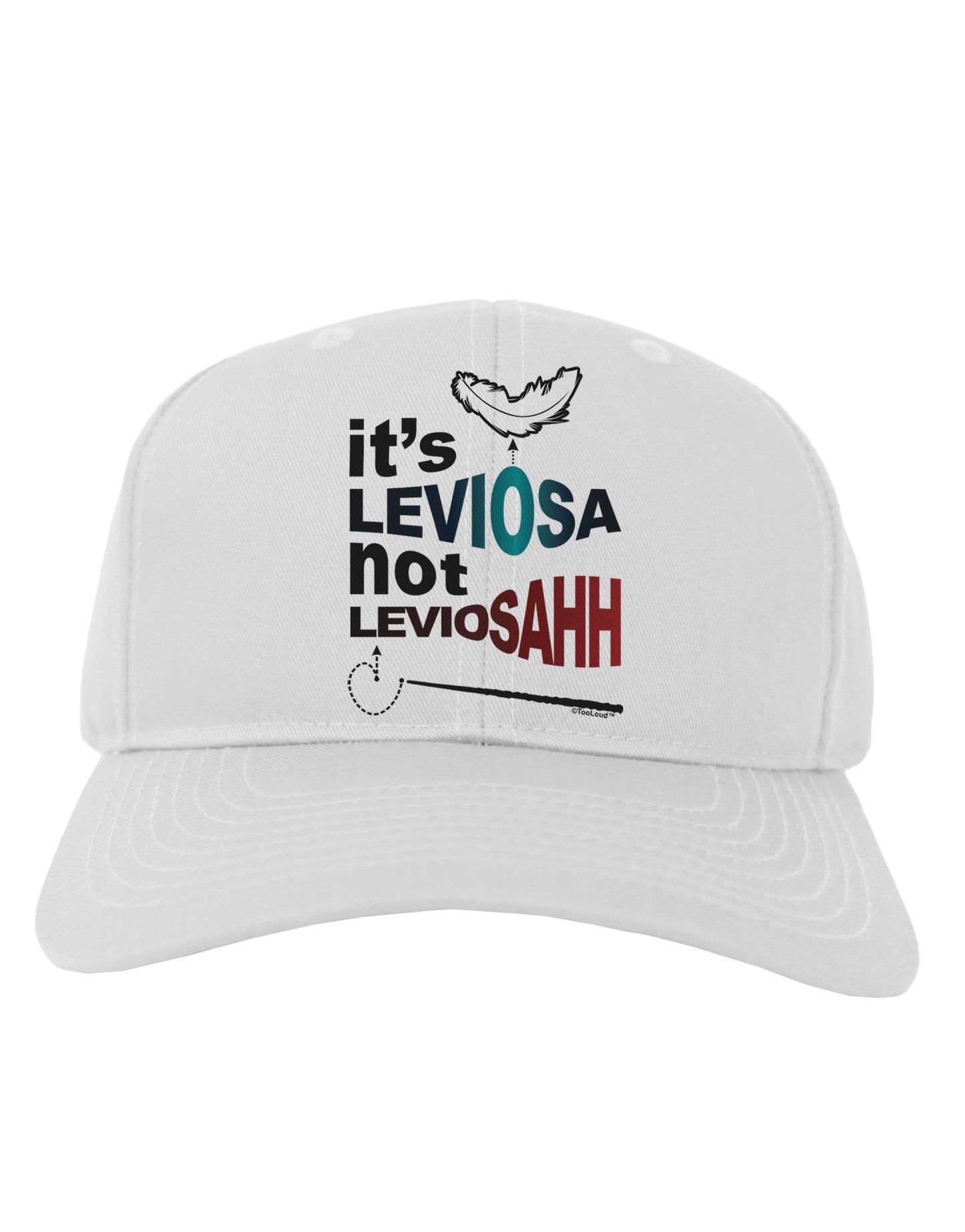 It's LeviOsa not LeviosAHH Adult Baseball Cap Hat-Baseball Cap-TooLoud-White-One Size-Davson Sales