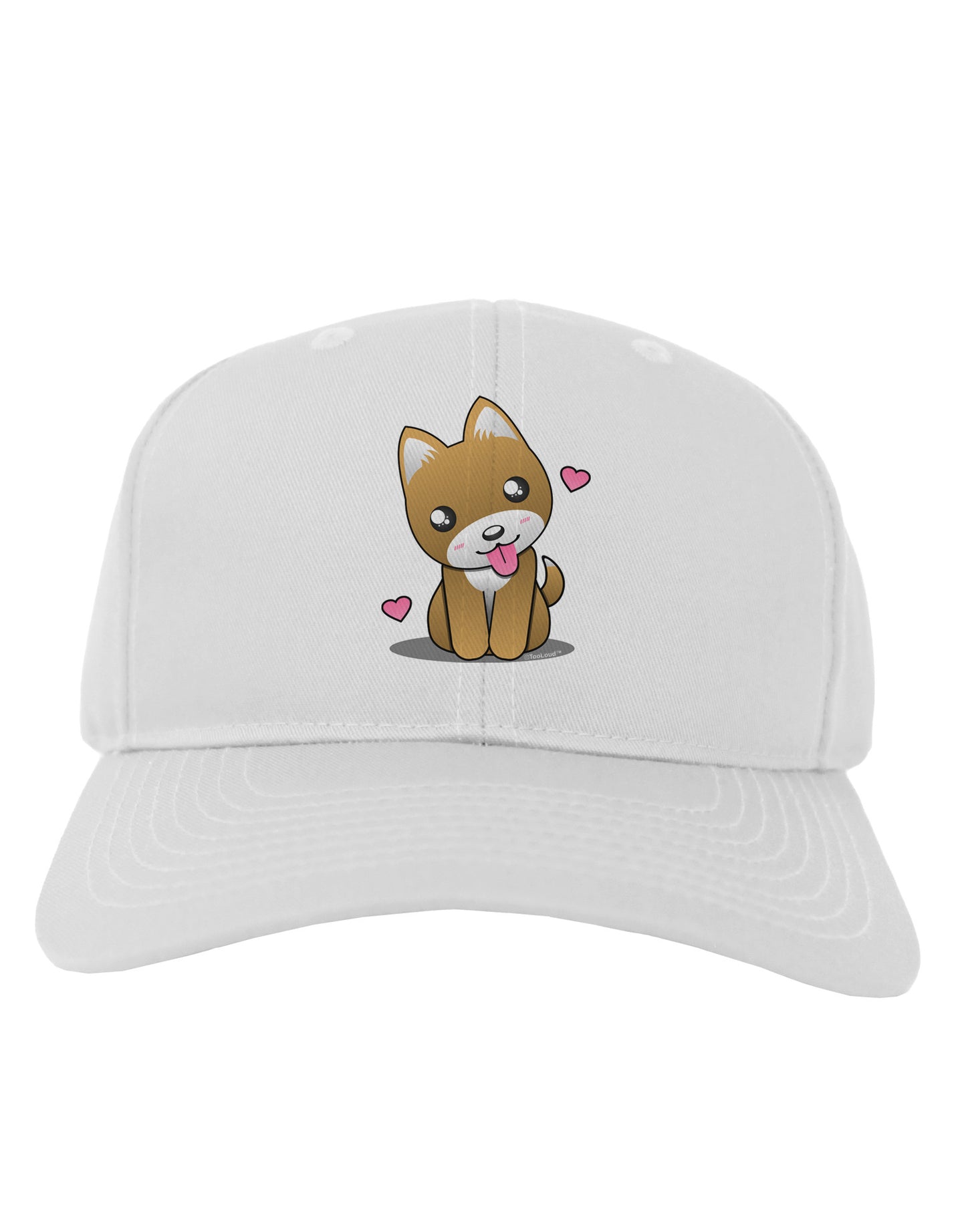 Kawaii Puppy Adult Baseball Cap Hat-Baseball Cap-TooLoud-White-One Size-Davson Sales