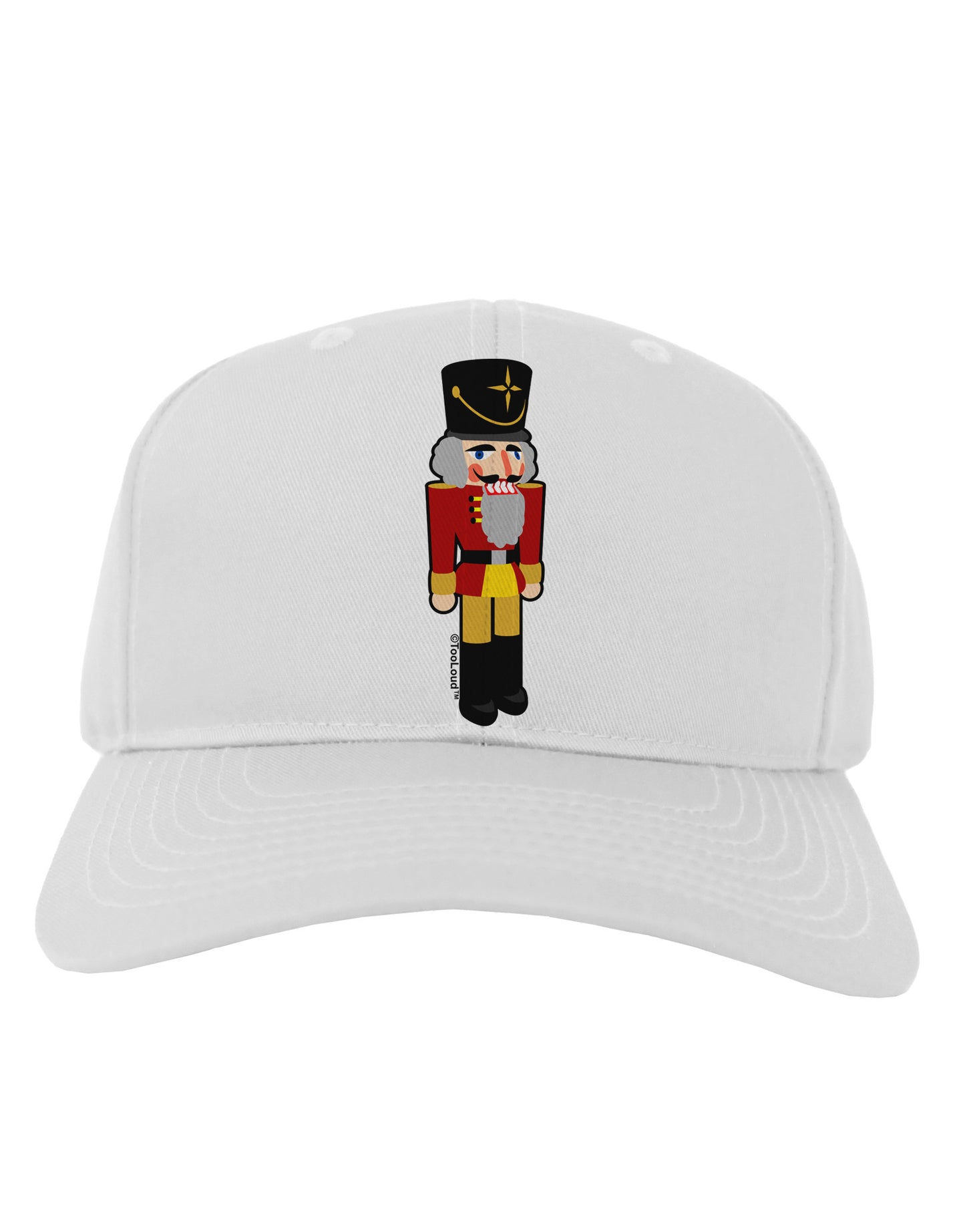 Festive Nutcracker - No Text Adult Baseball Cap Hat by-Baseball Cap-TooLoud-White-One Size-Davson Sales