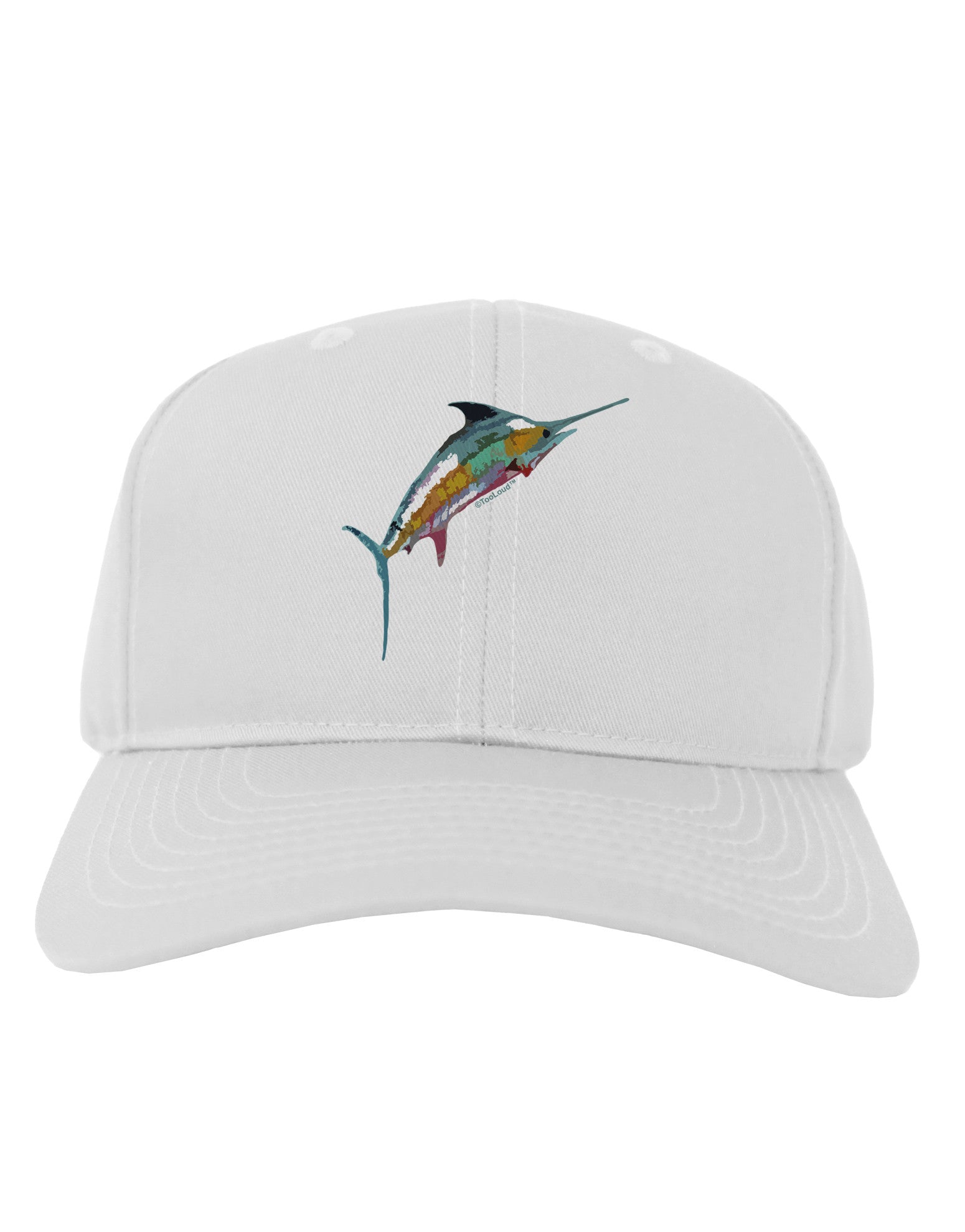 Colorful Vector Swordfish Adult Baseball Cap Hat-Baseball Cap-TooLoud-White-One Size-Davson Sales