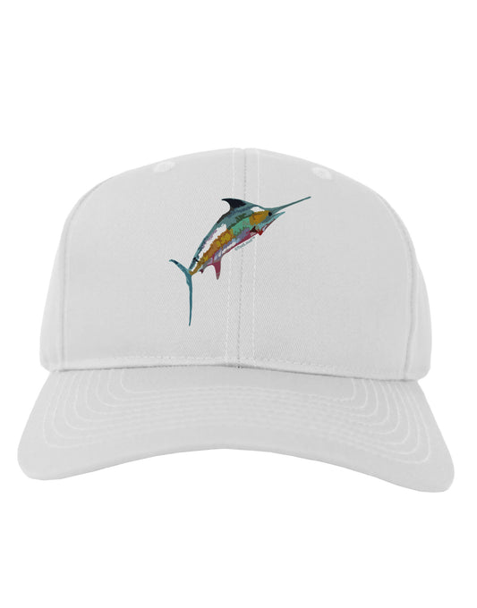 Colorful Vector Swordfish Adult Baseball Cap Hat-Baseball Cap-TooLoud-White-One Size-Davson Sales