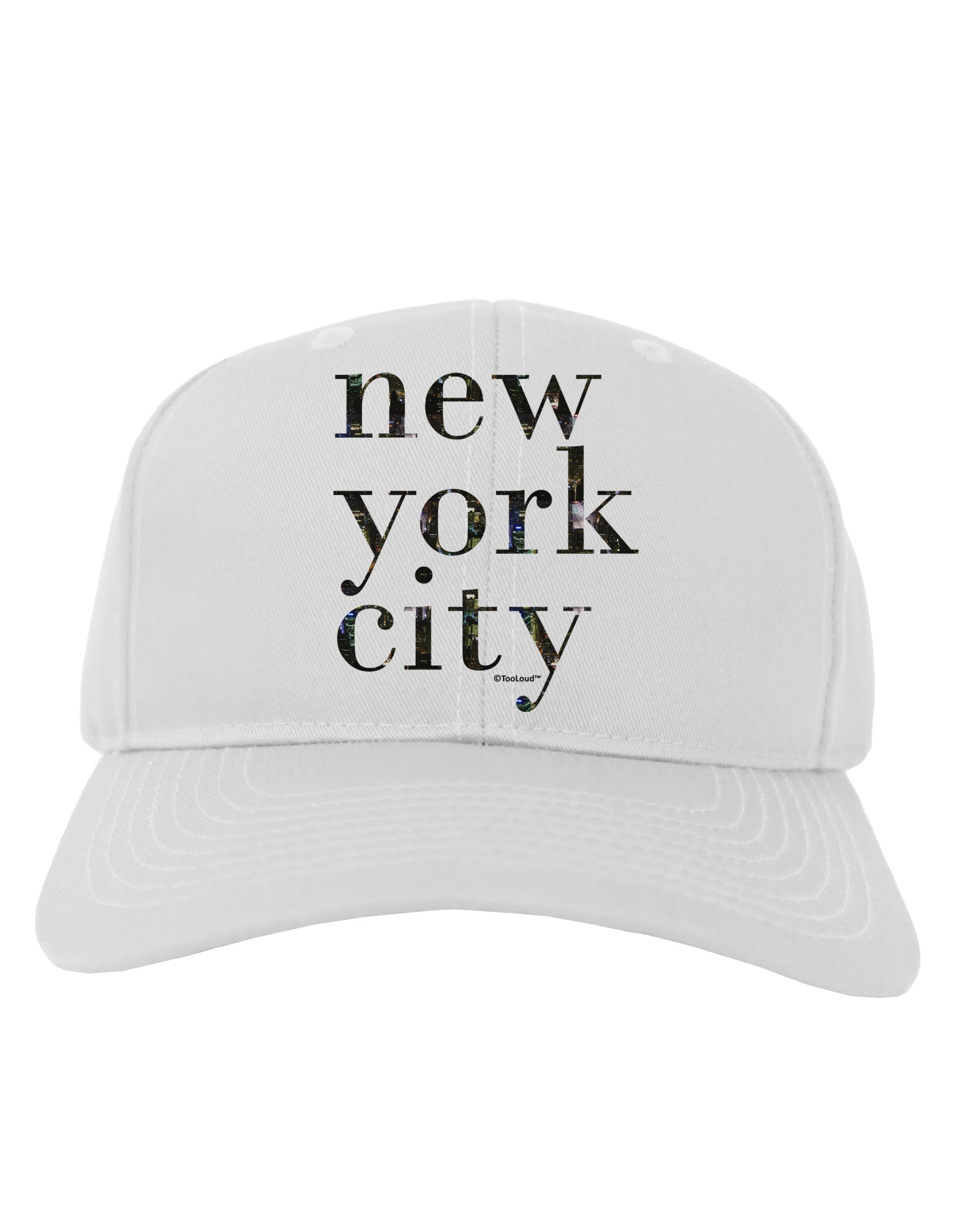 New York City - City Lights Adult Baseball Cap Hat by TooLoud-Baseball Cap-TooLoud-White-One Size-Davson Sales