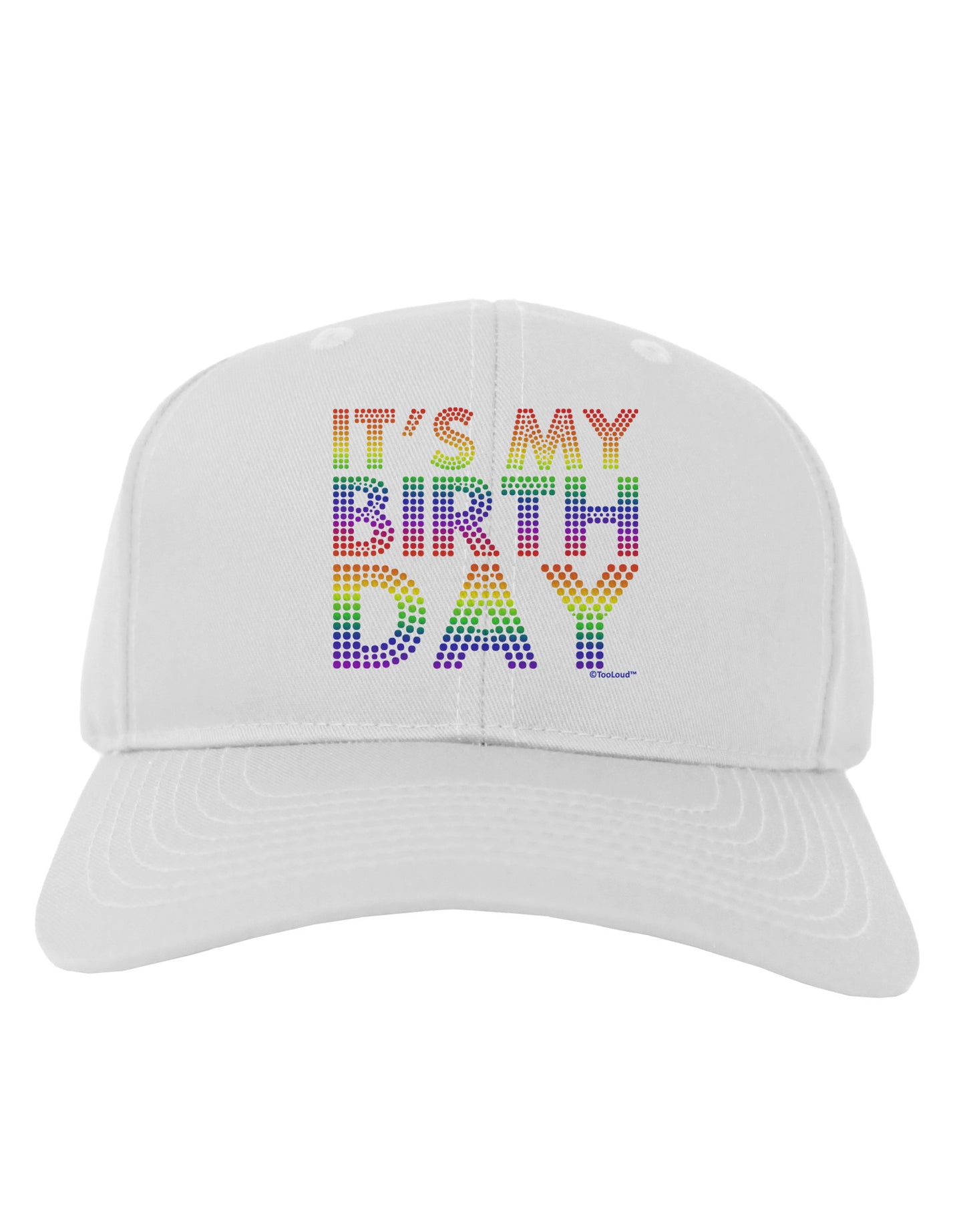 It's My Birthday - Candy Colored Dots Adult Baseball Cap Hat by TooLoud-Baseball Cap-TooLoud-White-One Size-Davson Sales