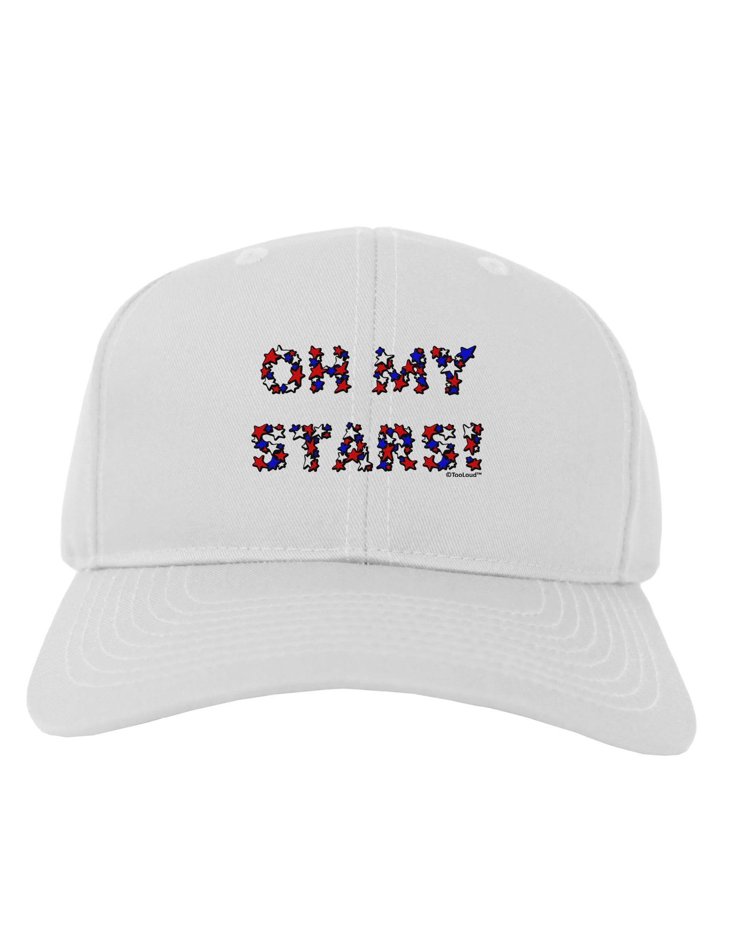 Oh My Stars Patriotic Design Adult Baseball Cap Hat by TooLoud-Baseball Cap-TooLoud-White-One Size-Davson Sales