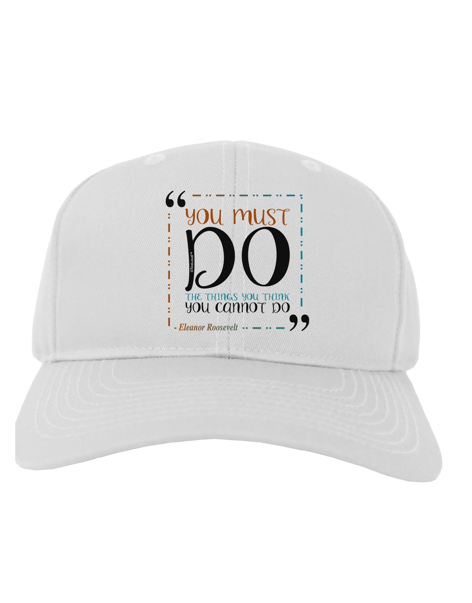 TooLoud You Must Eleanor R Adult Baseball Cap Hat-Baseball Cap-TooLoud-White-One Size-Davson Sales