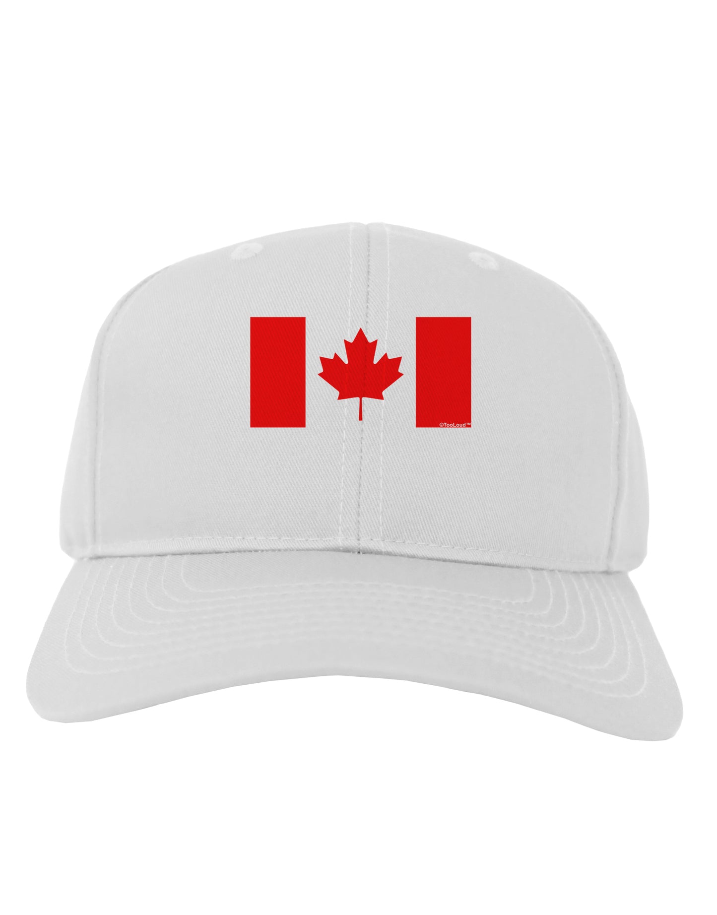 Canadian Flag Maple Leaf Colors Adult Baseball Cap Hat-Baseball Cap-TooLoud-White-One Size-Davson Sales