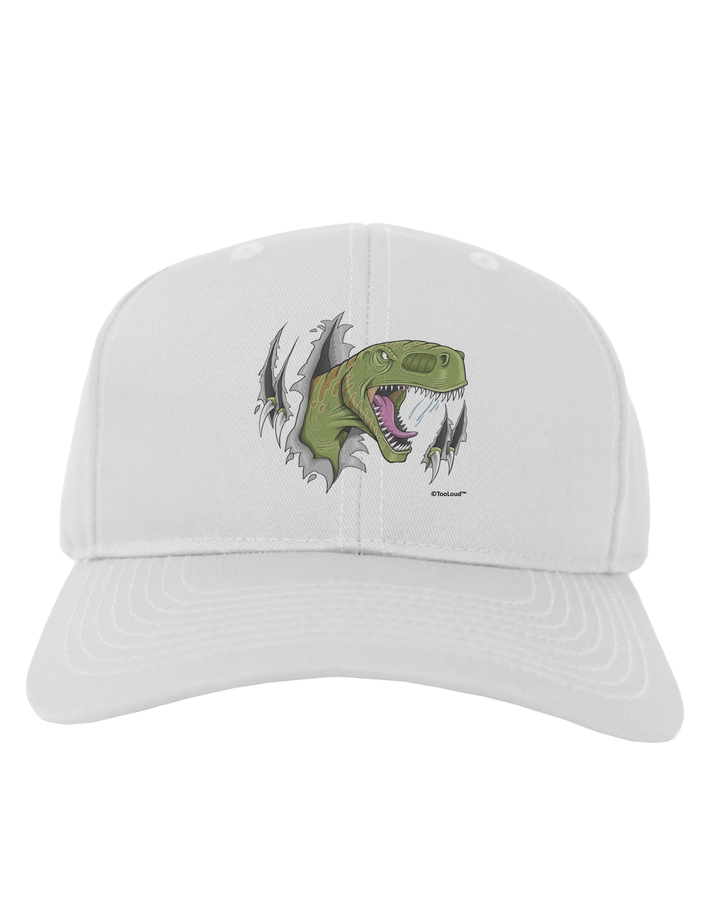 Green Dinosaur Breaking Free Adult Baseball Cap Hat by TooLoud-Baseball Cap-TooLoud-White-One Size-Davson Sales