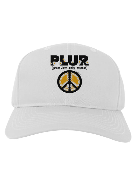 PLUR Daisies Adult Baseball Cap Hat-Baseball Cap-TooLoud-White-One Size-Davson Sales