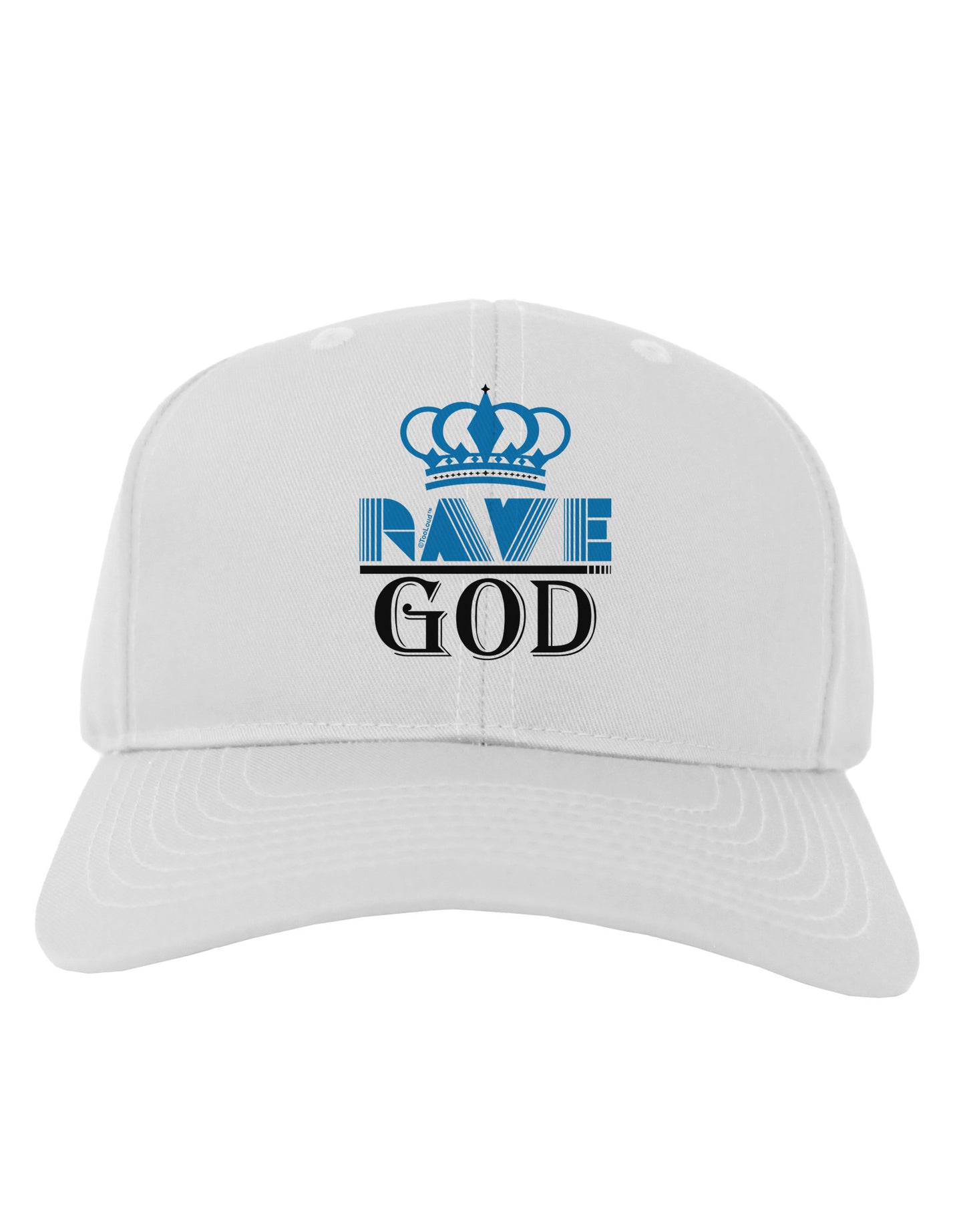 Rave God Adult Baseball Cap Hat-Baseball Cap-TooLoud-White-One Size-Davson Sales