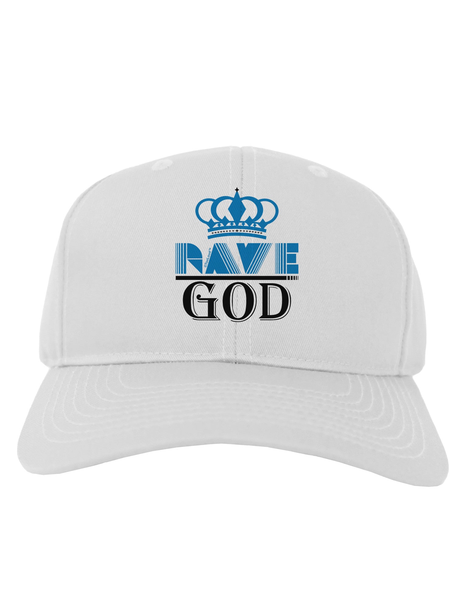 Rave God Adult Baseball Cap Hat-Baseball Cap-TooLoud-White-One Size-Davson Sales