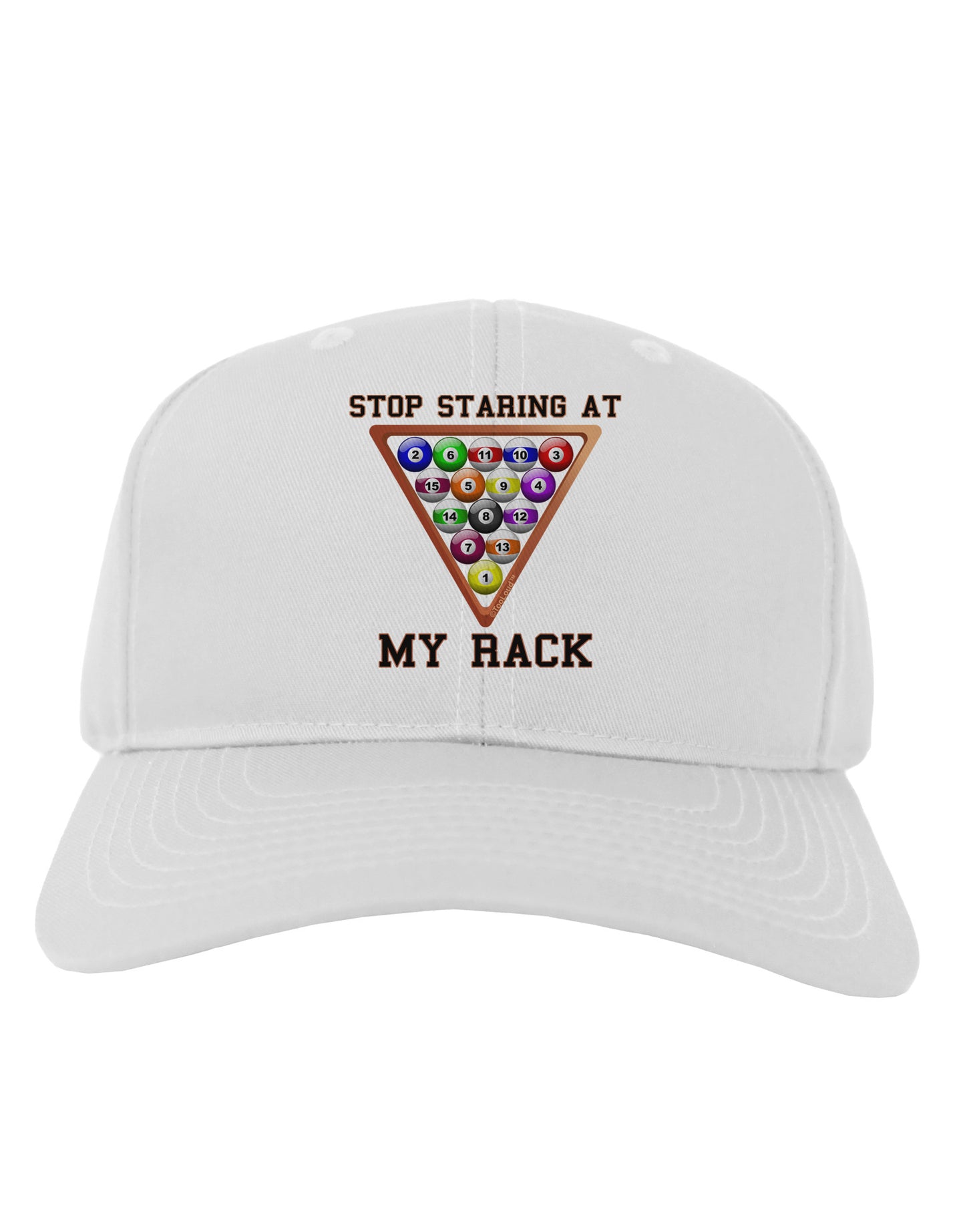 Stop Staring At My Rack - Pool Adult Baseball Cap Hat-Baseball Cap-TooLoud-White-One Size-Davson Sales