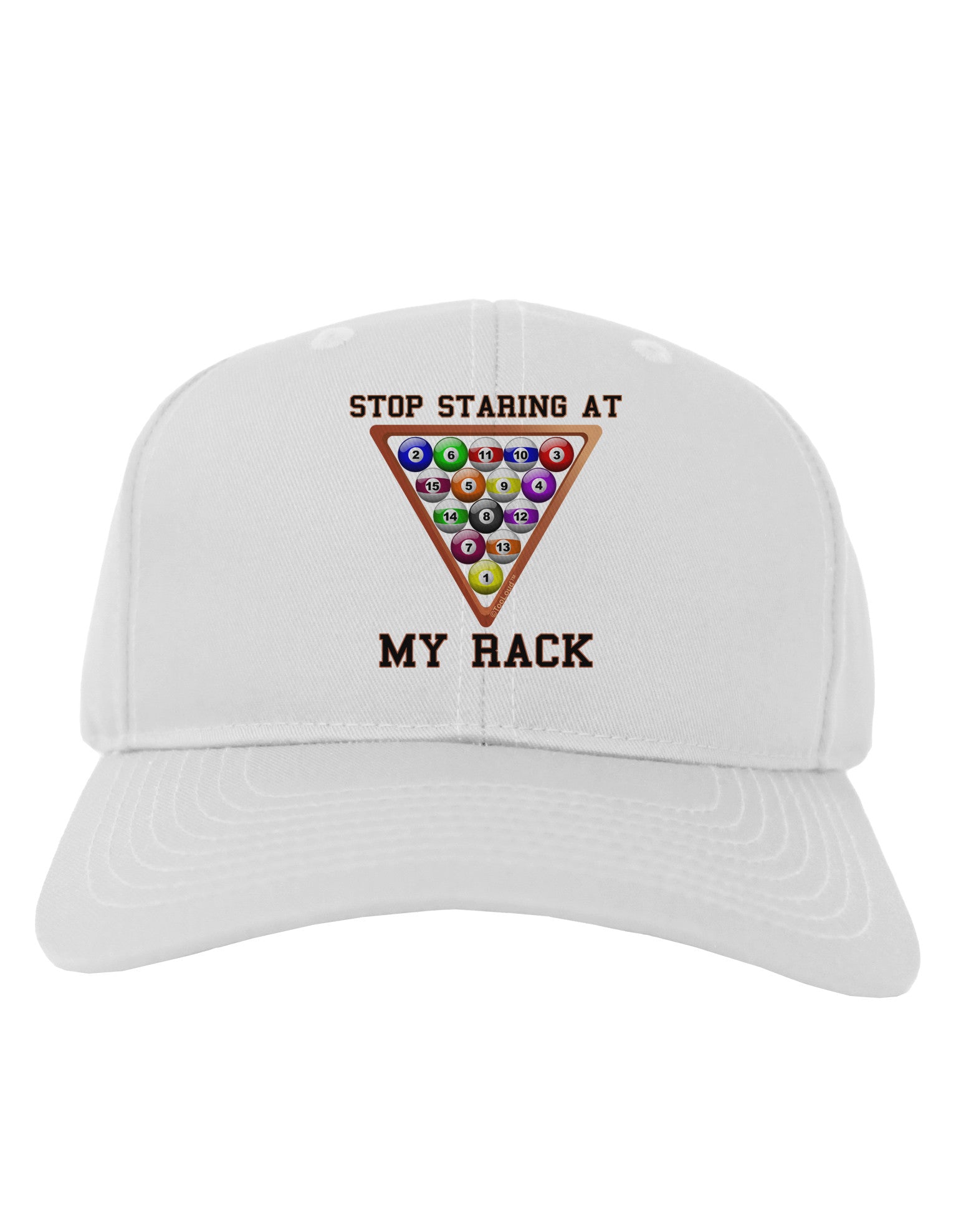 Stop Staring At My Rack - Pool Adult Baseball Cap Hat-Baseball Cap-TooLoud-White-One Size-Davson Sales