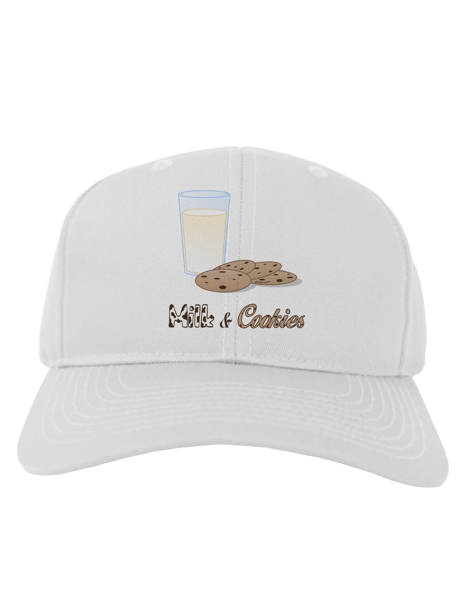 Milk and Cookies Design Text Adult Baseball Cap Hat-Baseball Cap-TooLoud-White-One Size-Davson Sales