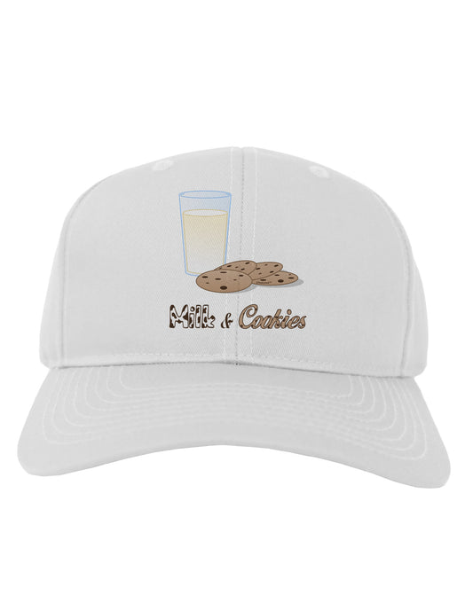 Milk and Cookies Design Text Adult Baseball Cap Hat-Baseball Cap-TooLoud-White-One Size-Davson Sales