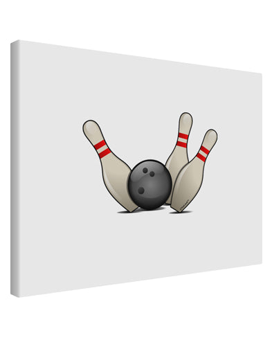 Bowling Ball with Pins Printed Canvas Art Landscape - Choose Size-TooLoud-14x11"-Davson Sales