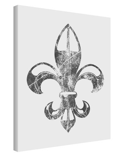 Distressed Fleur de Lis Printed Canvas Art Portrait - Choose Size-TooLoud-11x14"-Davson Sales