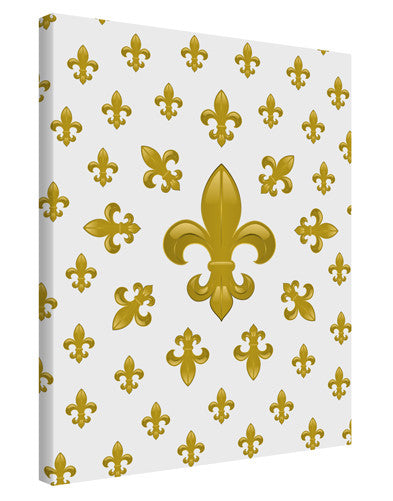 Gold Fleur De Lis AOP Printed Canvas Art Portrait - Choose Size by TooLoud-TooLoud-11x14"-Davson Sales