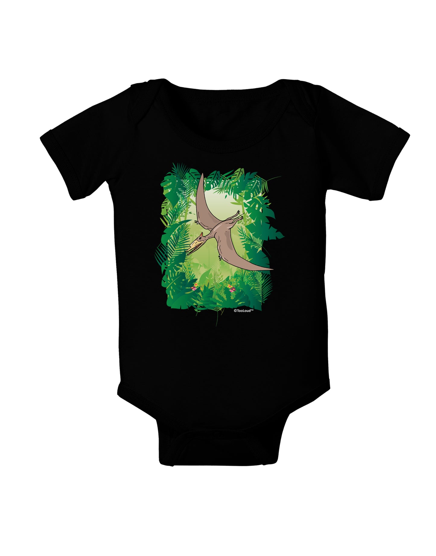 Pterosaurs - Without Name Baby Bodysuit Dark by TooLoud-Baby Romper-TooLoud-Black-06-Months-Davson Sales
