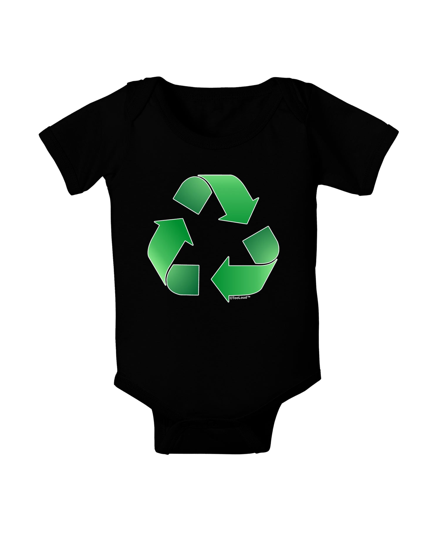 Recycle Green Baby Bodysuit Dark by TooLoud-Baby Romper-TooLoud-Black-06-Months-Davson Sales