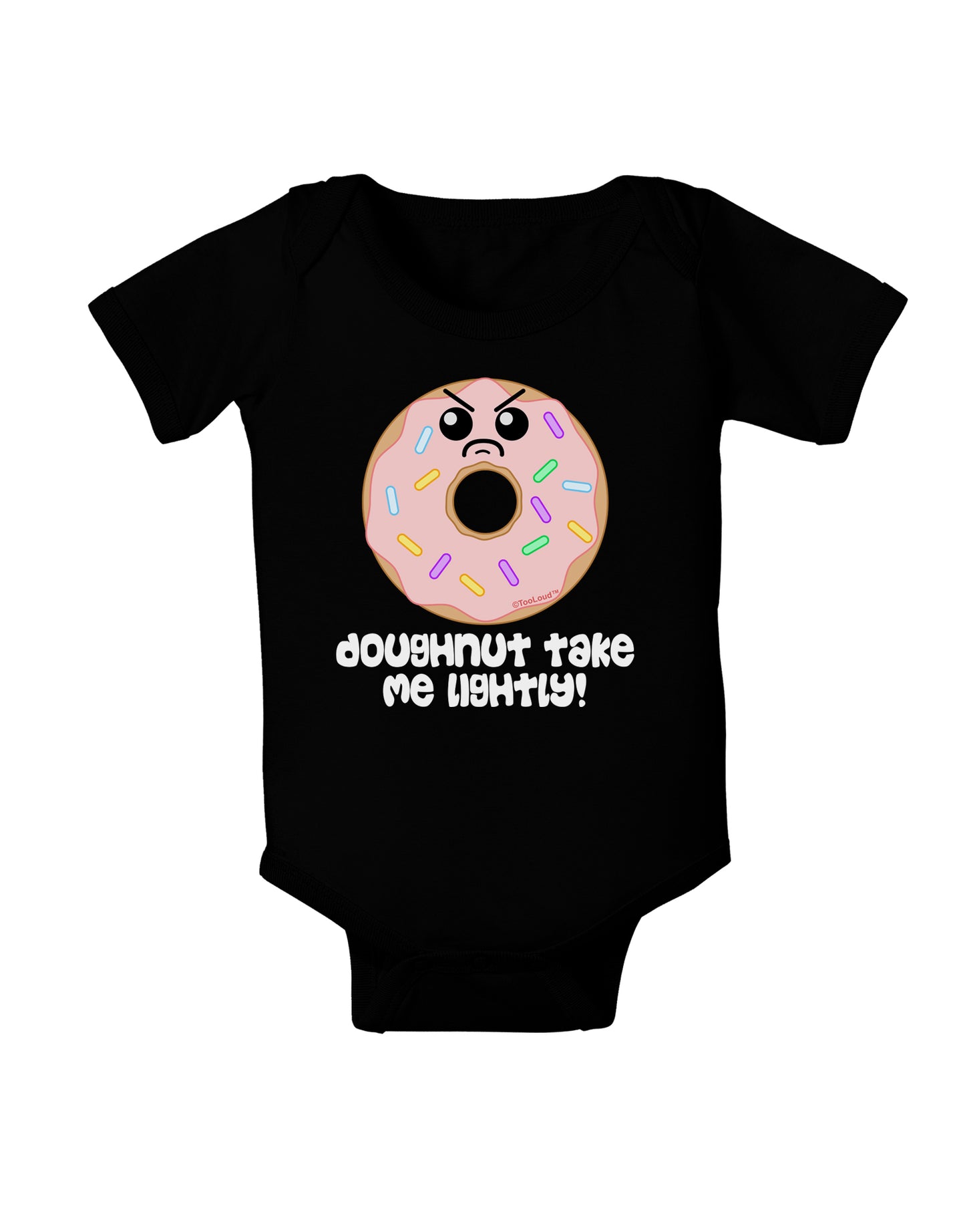 Doughnut - Doughnut Take Me Lightly Baby Bodysuit Dark by TooLoud-Baby Romper-TooLoud-Black-06-Months-Davson Sales