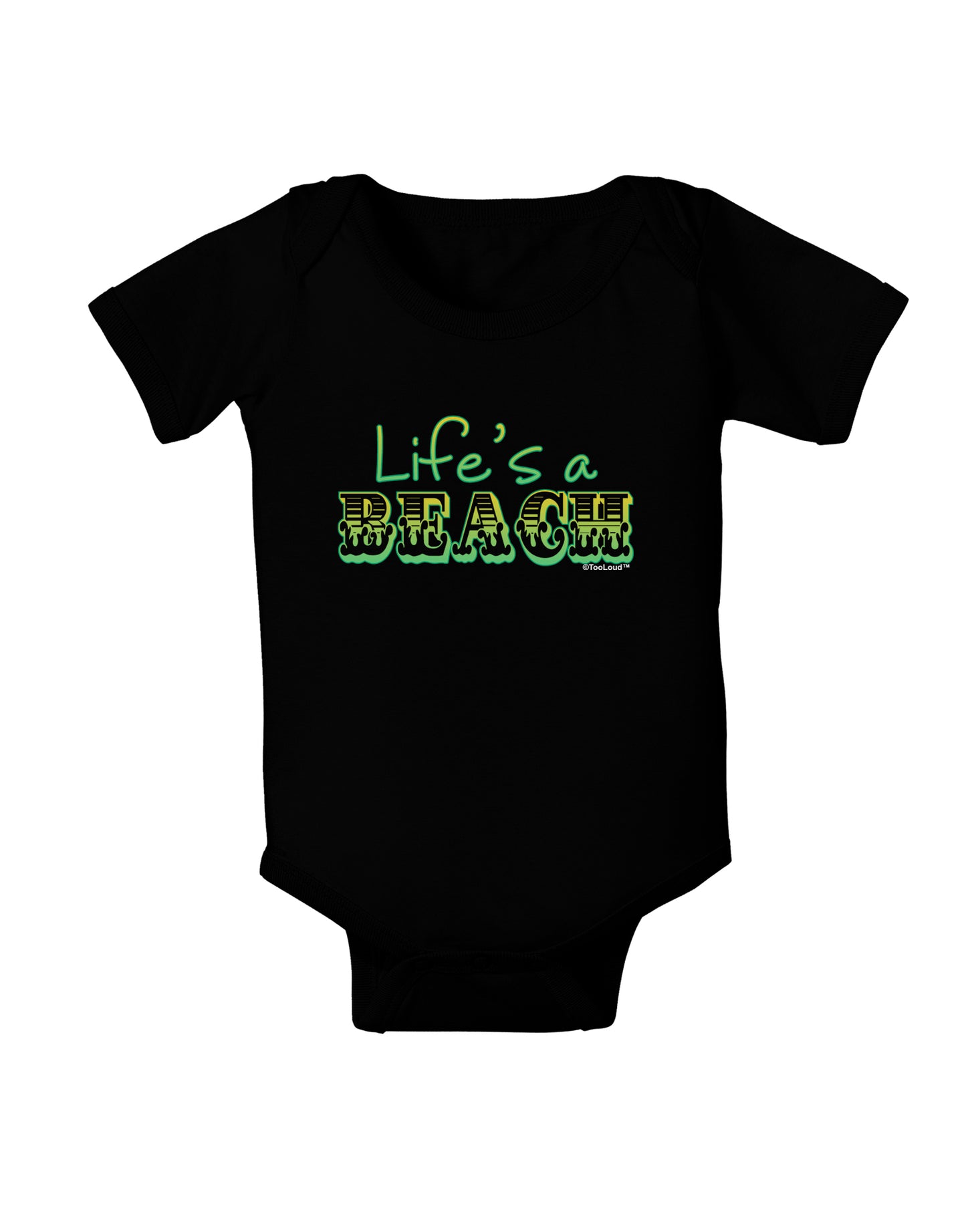 Lifes a Beach Color Baby Bodysuit Dark by TooLoud-Baby Romper-TooLoud-Black-06-Months-Davson Sales