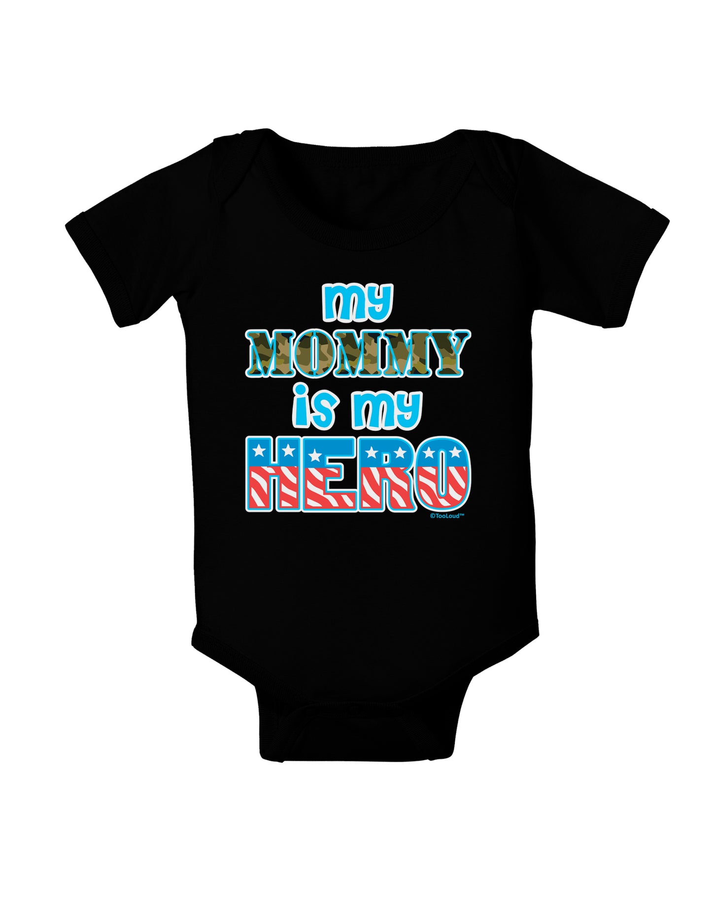 My Mommy is My Hero - Baby Bodysuit Dark by TooLoud-Baby Romper-TooLoud-Black-06-Months-Davson Sales