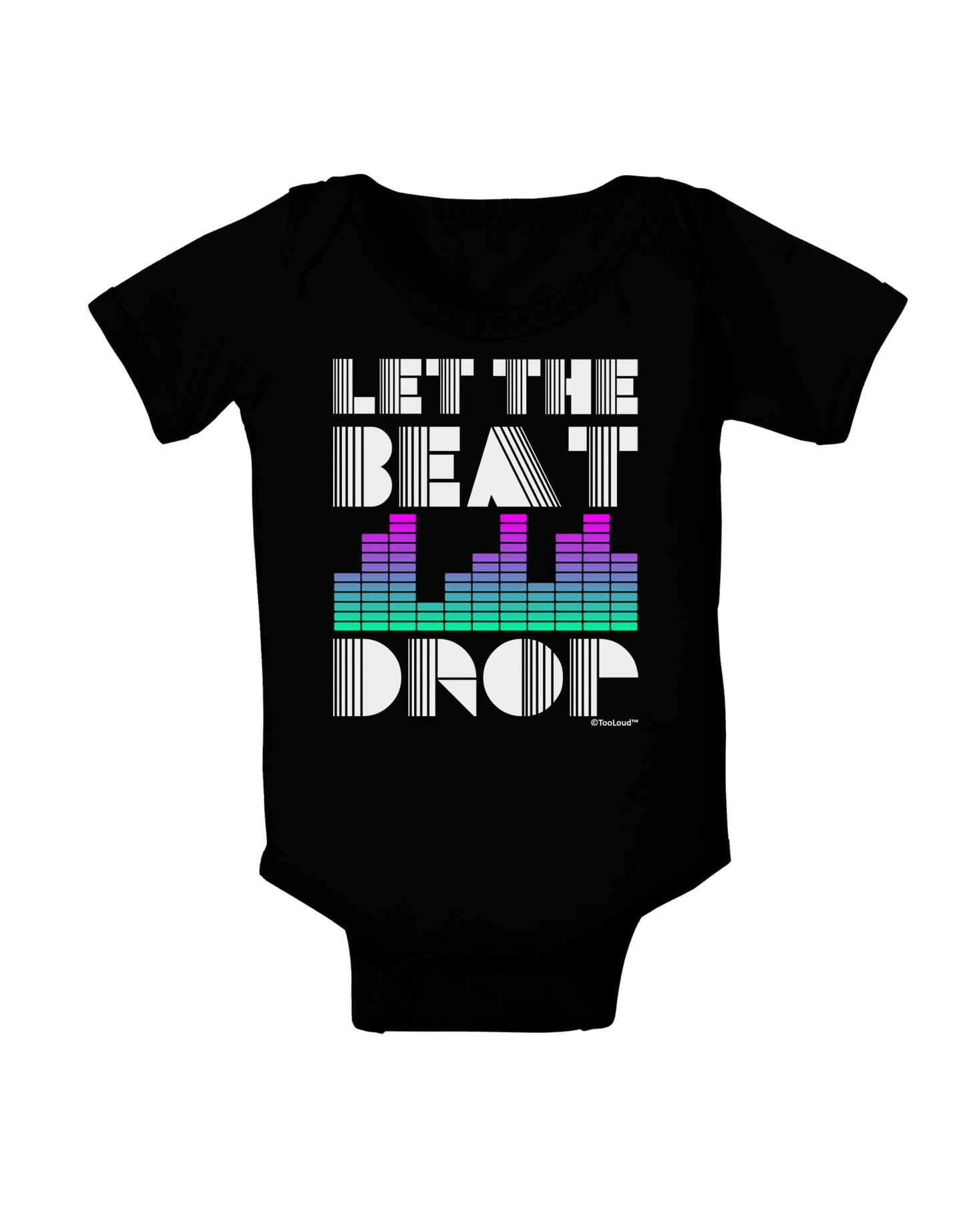 Let the Beat Drop Design Baby Bodysuit Dark by TooLoud-Baby Romper-TooLoud-Black-06-Months-Davson Sales