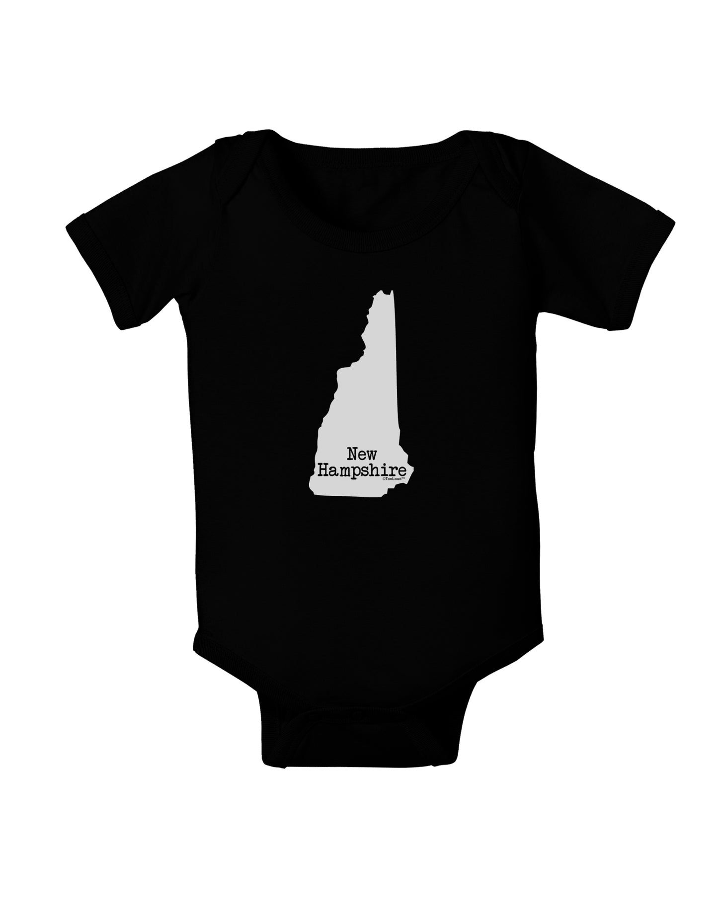 New Hampshire - United States Shape Baby Bodysuit Dark by TooLoud-Baby Romper-TooLoud-Black-06-Months-Davson Sales