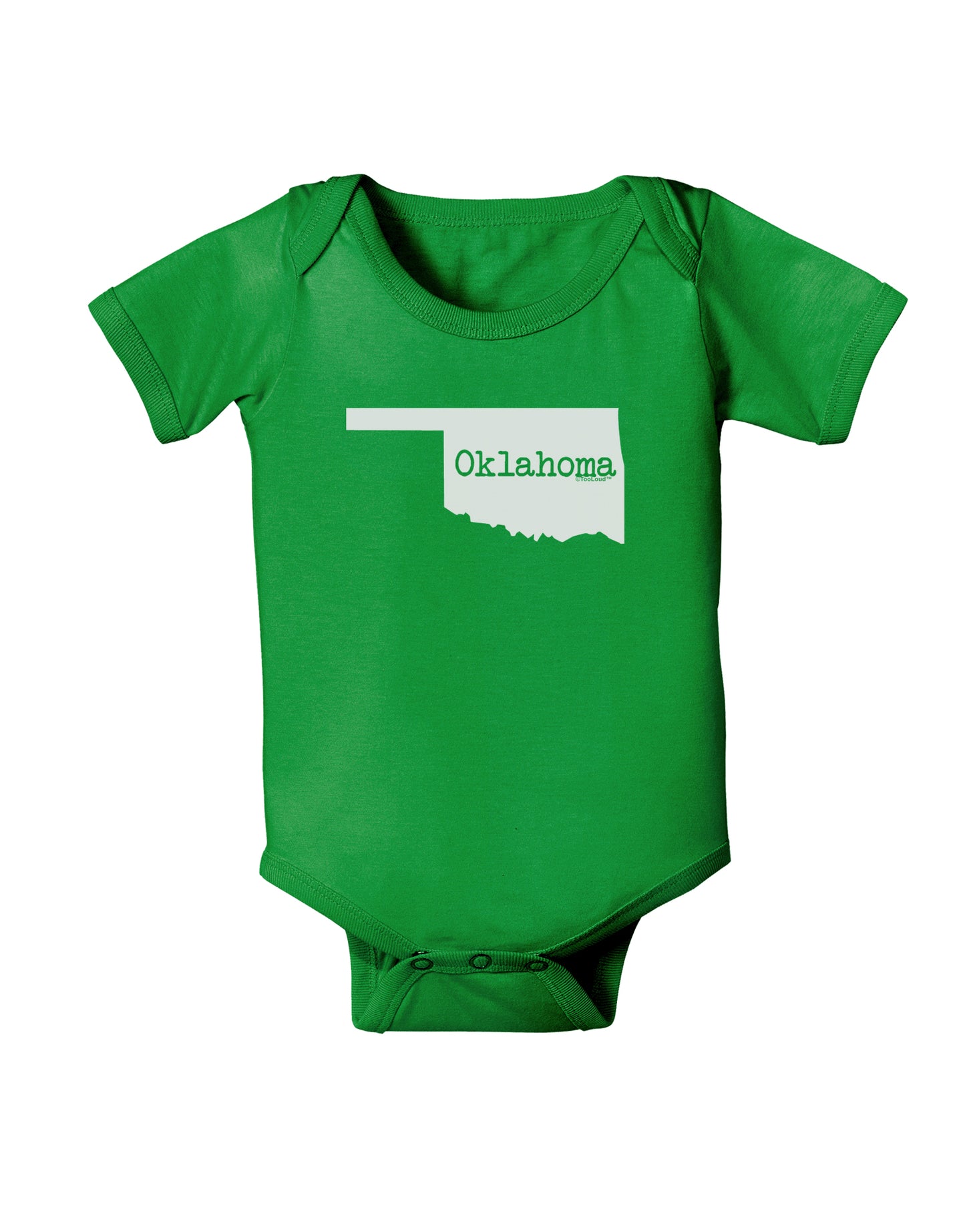 Oklahoma - United States Shape Baby Bodysuit Dark by TooLoud-Baby Romper-TooLoud-Clover-Green-06-Months-Davson Sales