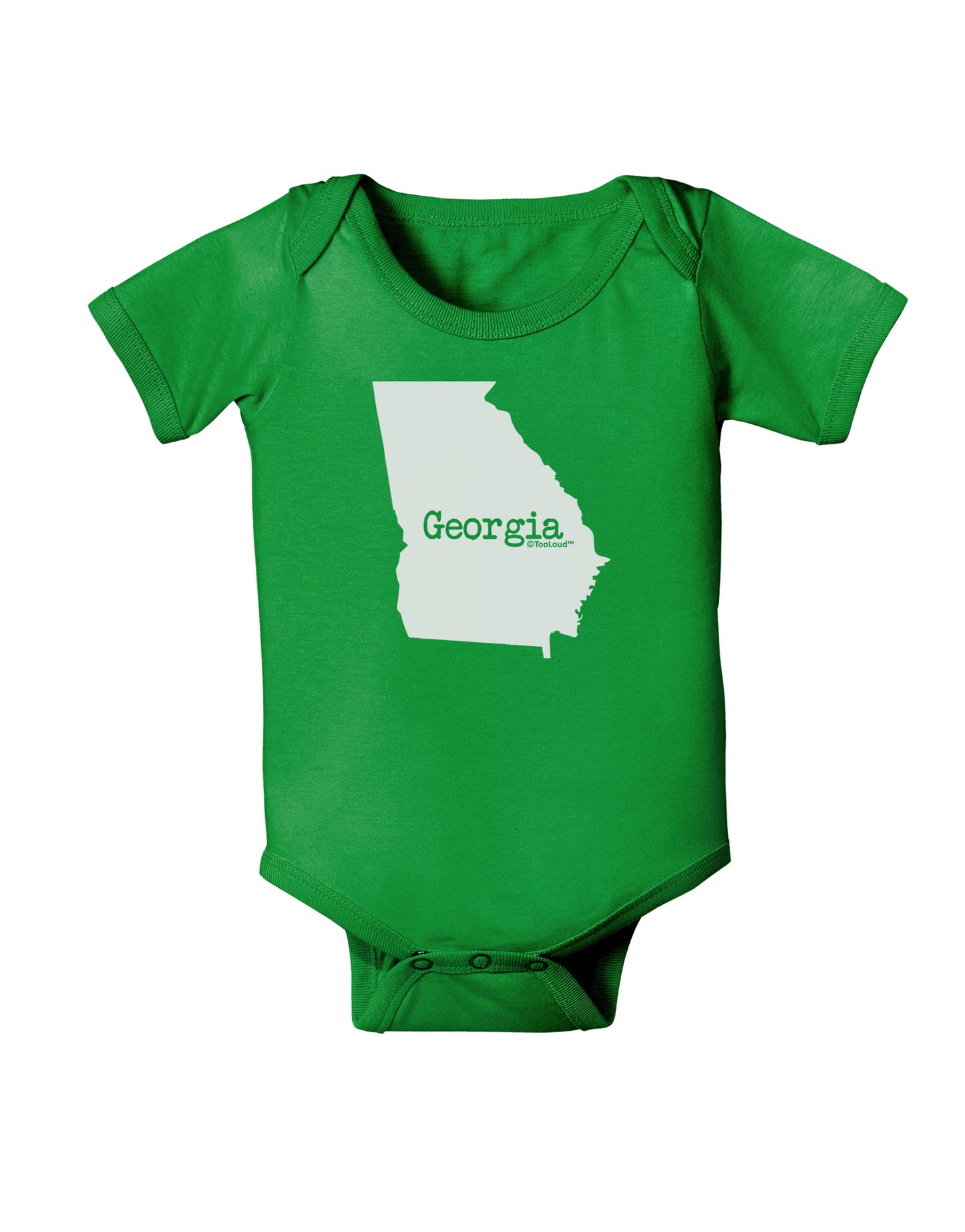 Georgia - United States Shape Baby Bodysuit Dark by TooLoud-Baby Romper-TooLoud-Clover-Green-06-Months-Davson Sales