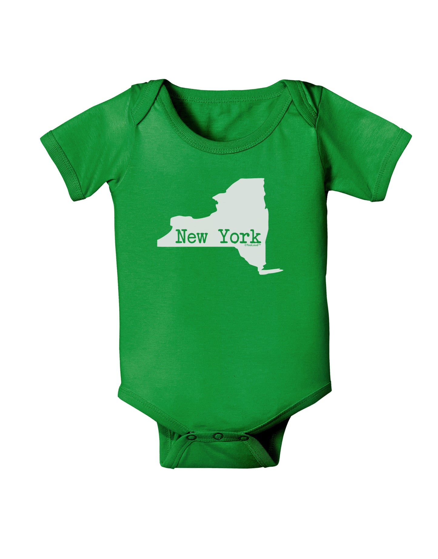 New York - United States Shape Baby Bodysuit Dark by TooLoud-Baby Romper-TooLoud-Clover-Green-06-Months-Davson Sales