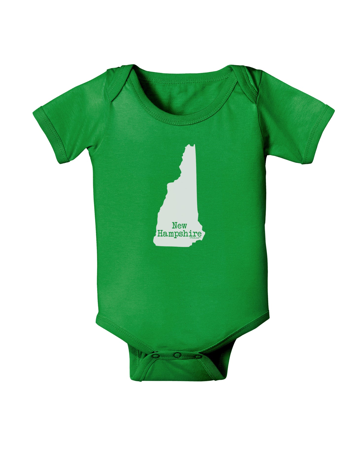New Hampshire - United States Shape Baby Bodysuit Dark by TooLoud-Baby Romper-TooLoud-Clover-Green-06-Months-Davson Sales