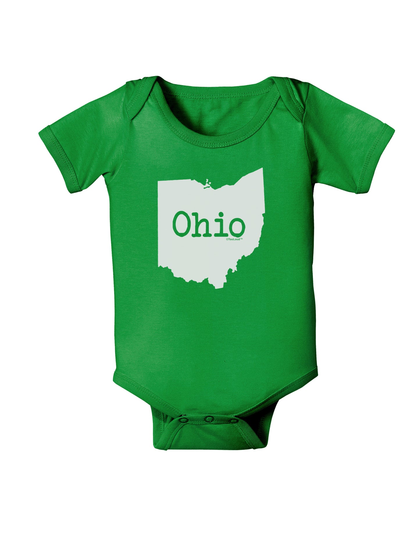 Ohio - United States Shape Baby Bodysuit Dark by TooLoud-Baby Romper-TooLoud-Clover-Green-06-Months-Davson Sales