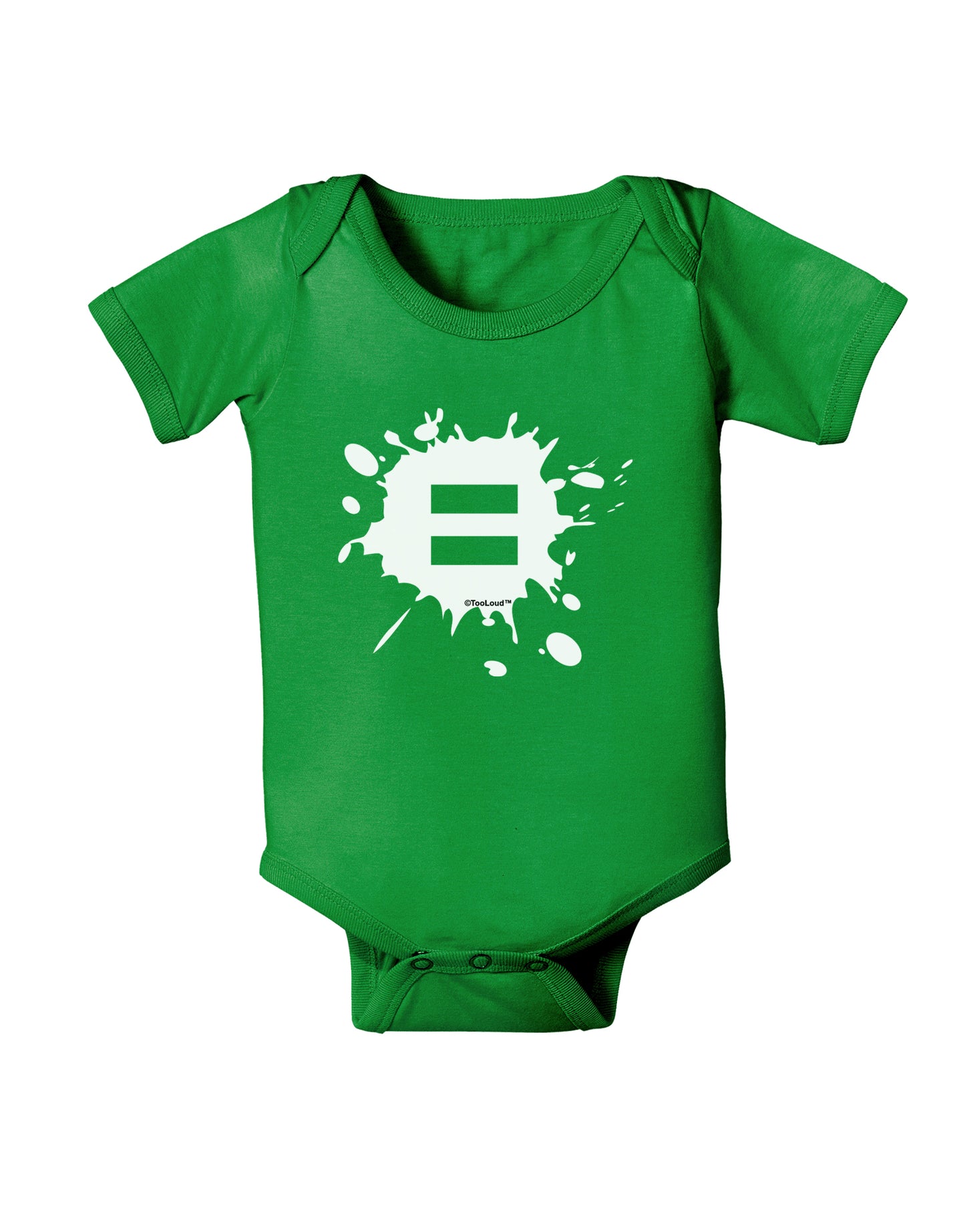 Equal Paint Splatter Baby Bodysuit Dark by TooLoud-Baby Romper-TooLoud-Clover-Green-06-Months-Davson Sales