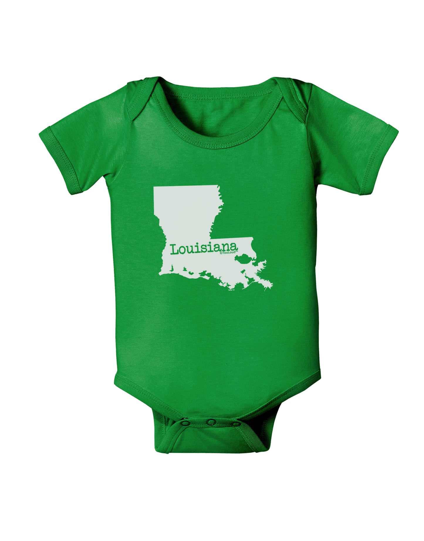 Louisiana - United States Shape Baby Bodysuit Dark by TooLoud-Baby Romper-TooLoud-Clover-Green-06-Months-Davson Sales