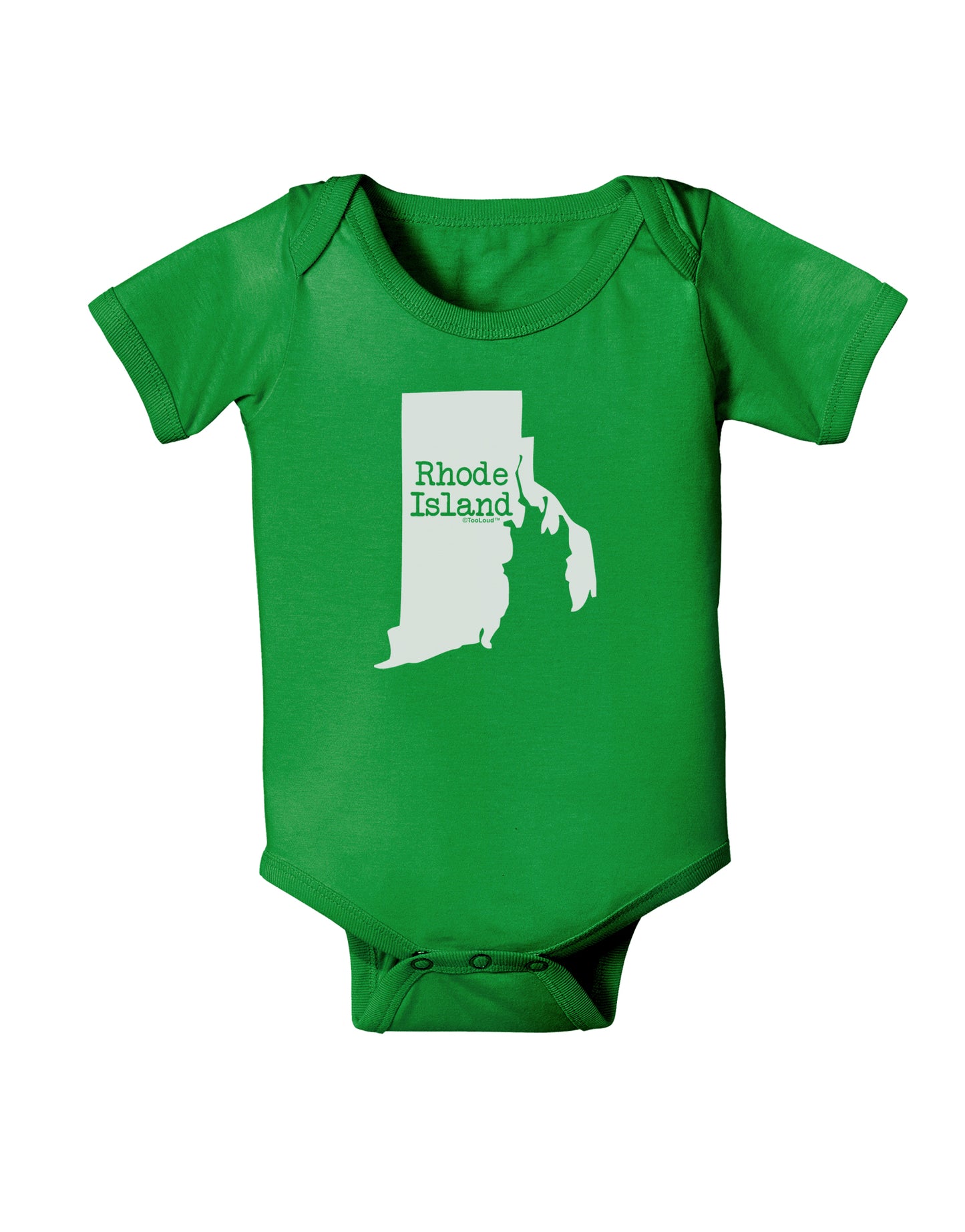 Rhode Island - United States Shape Baby Bodysuit Dark by TooLoud-Baby Romper-TooLoud-Clover-Green-06-Months-Davson Sales