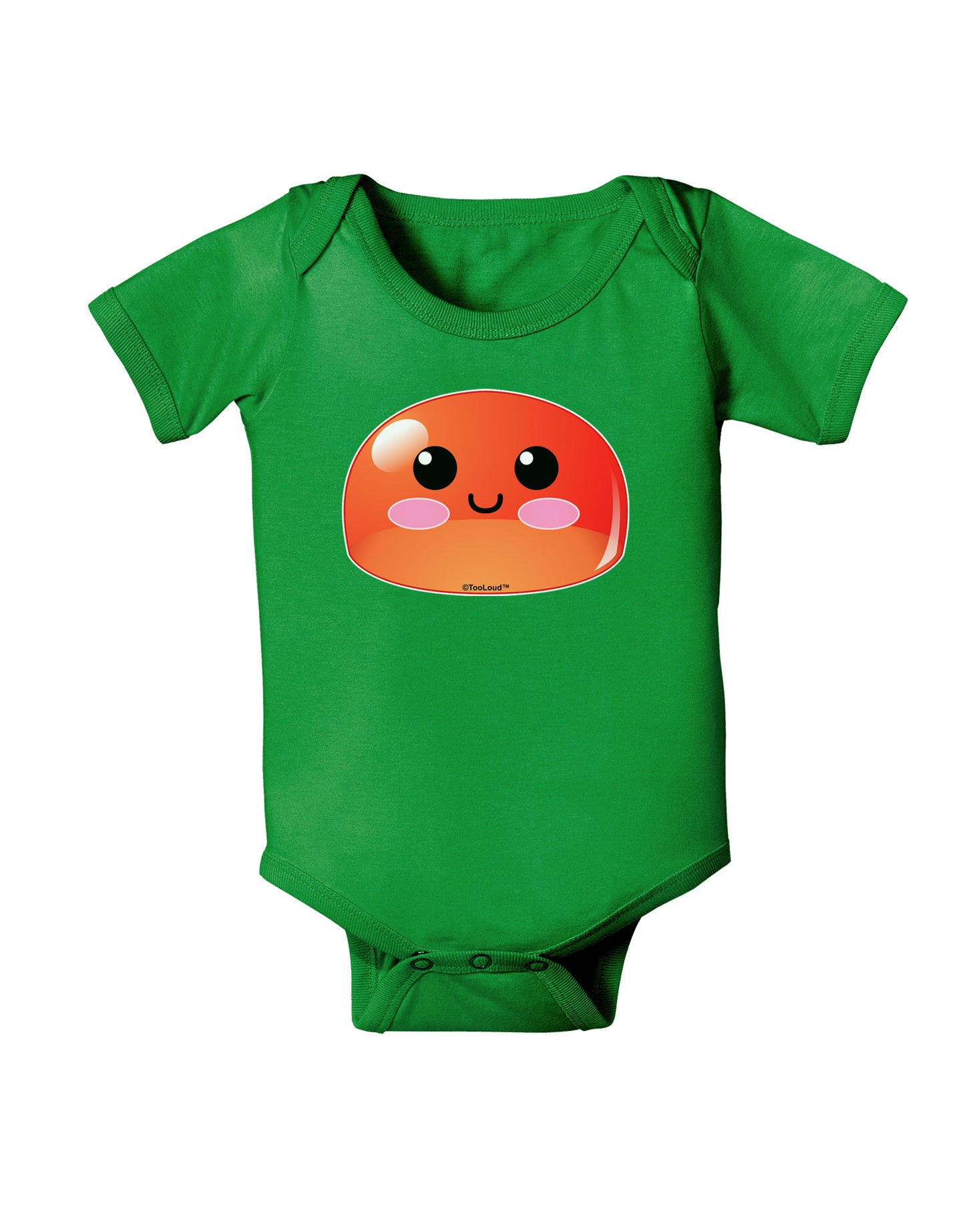 Cute RPG Slime - Red Baby Bodysuit Dark by TooLoud-Baby Romper-TooLoud-Clover-Green-06-Months-Davson Sales