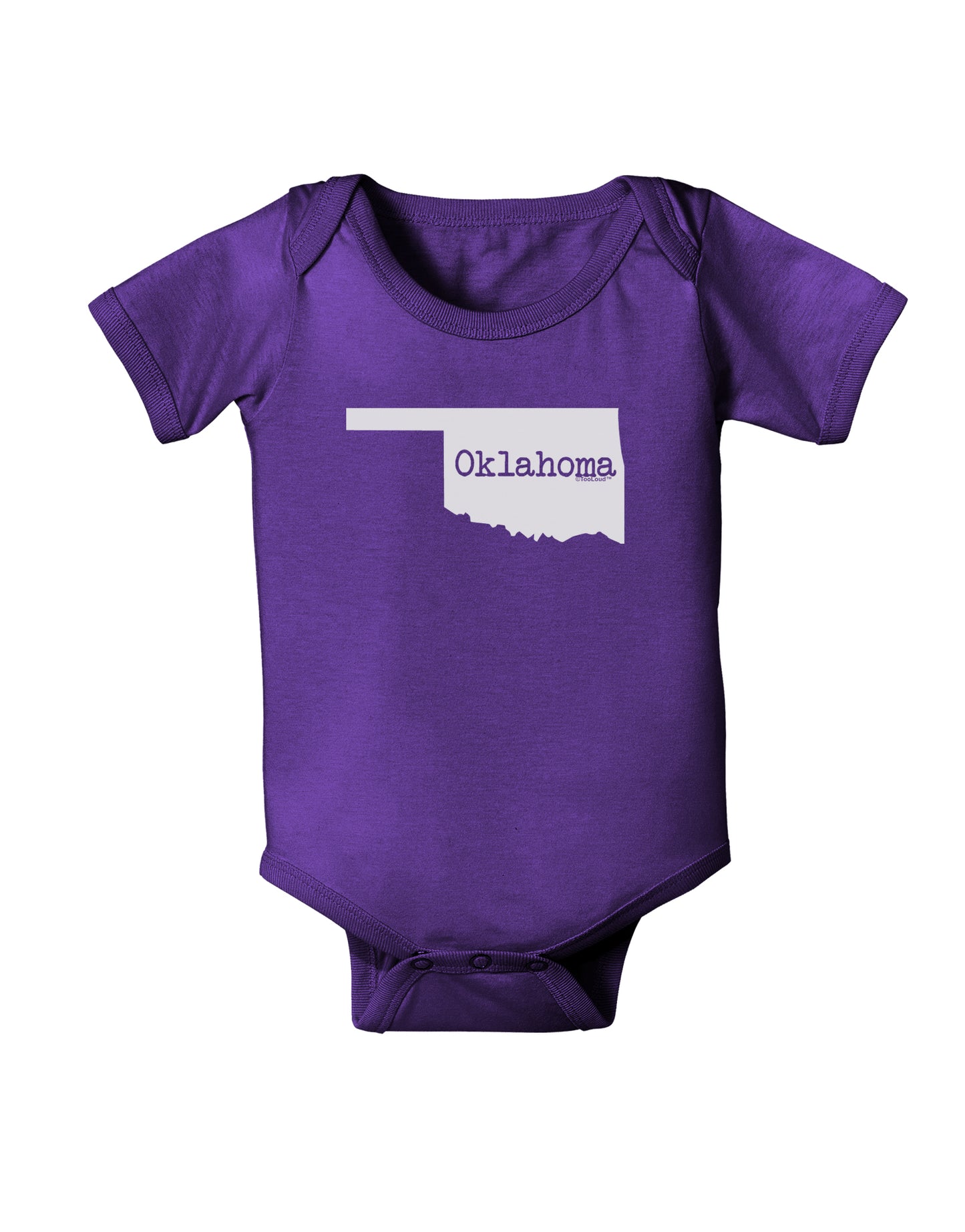 Oklahoma - United States Shape Baby Bodysuit Dark by TooLoud-Baby Romper-TooLoud-Purple-06-Months-Davson Sales