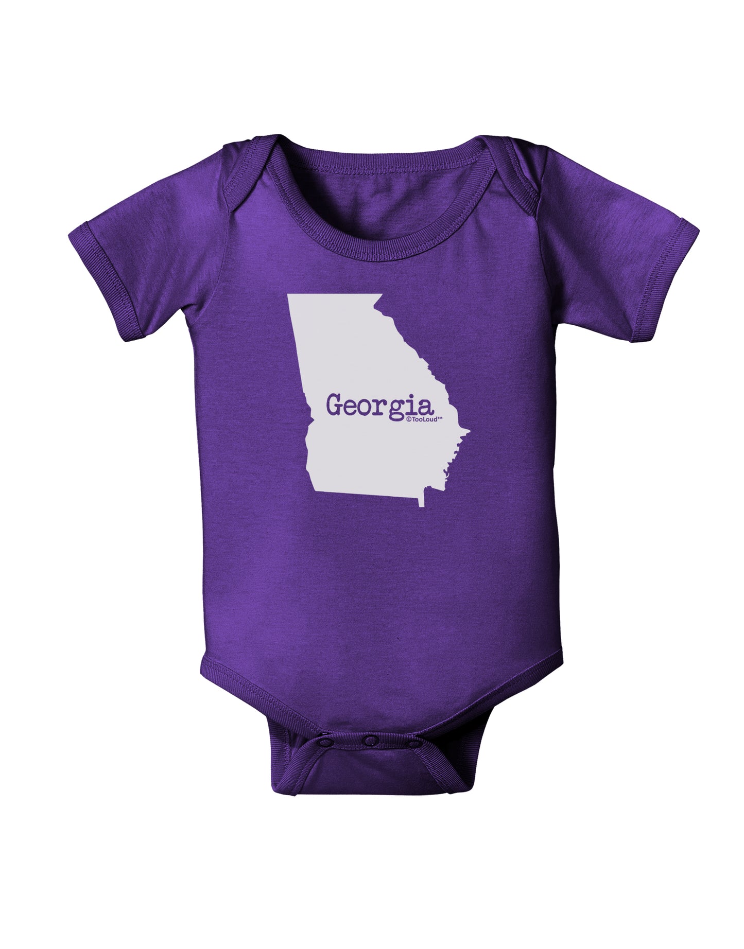 Georgia - United States Shape Baby Bodysuit Dark by TooLoud-Baby Romper-TooLoud-Purple-06-Months-Davson Sales