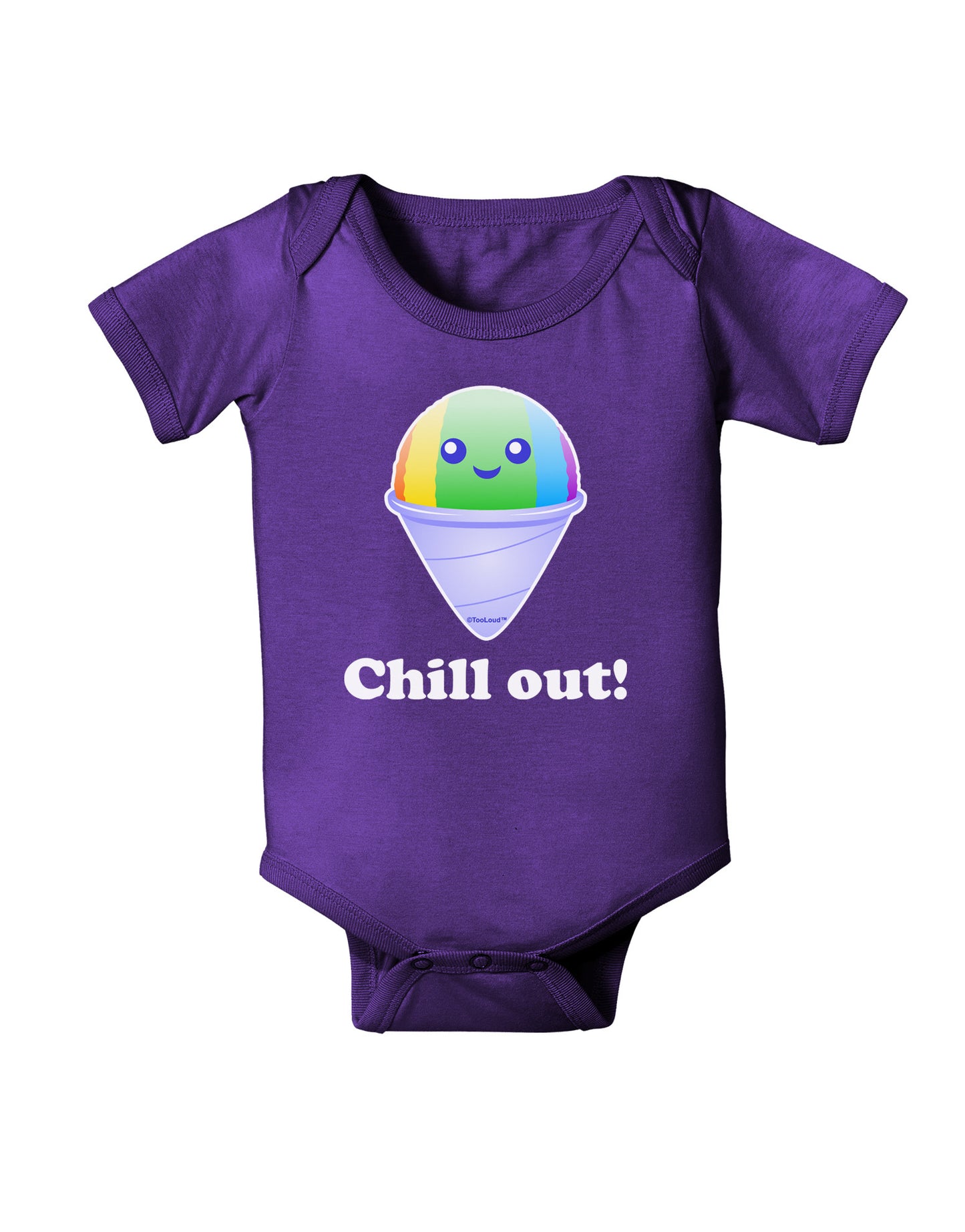 Cute Shaved Ice Chill Out Baby Bodysuit Dark-Baby Romper-TooLoud-Purple-06-Months-Davson Sales