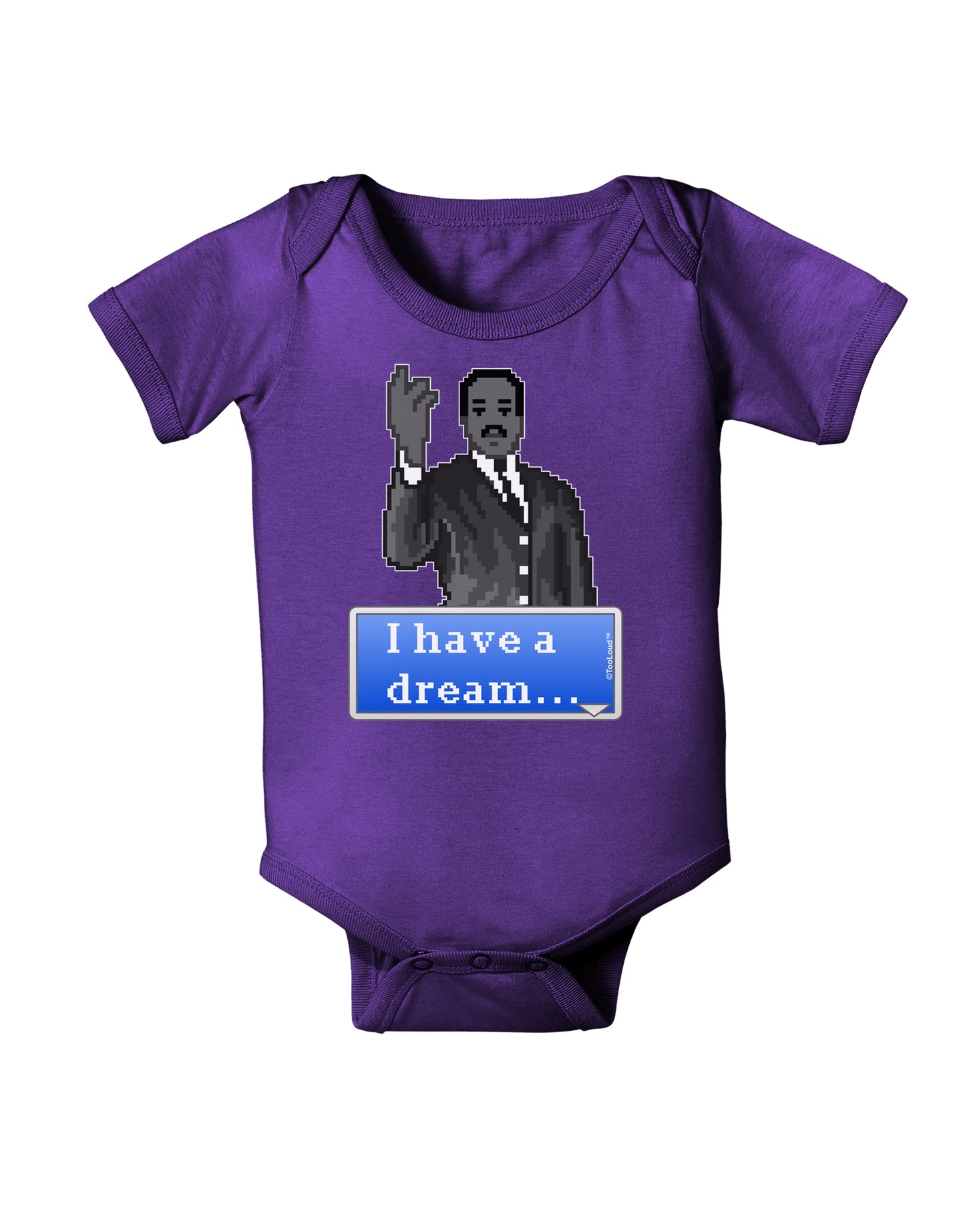 I have a Dream Pixel Art Baby Bodysuit Dark by TooLoud-Baby Romper-TooLoud-Purple-06-Months-Davson Sales
