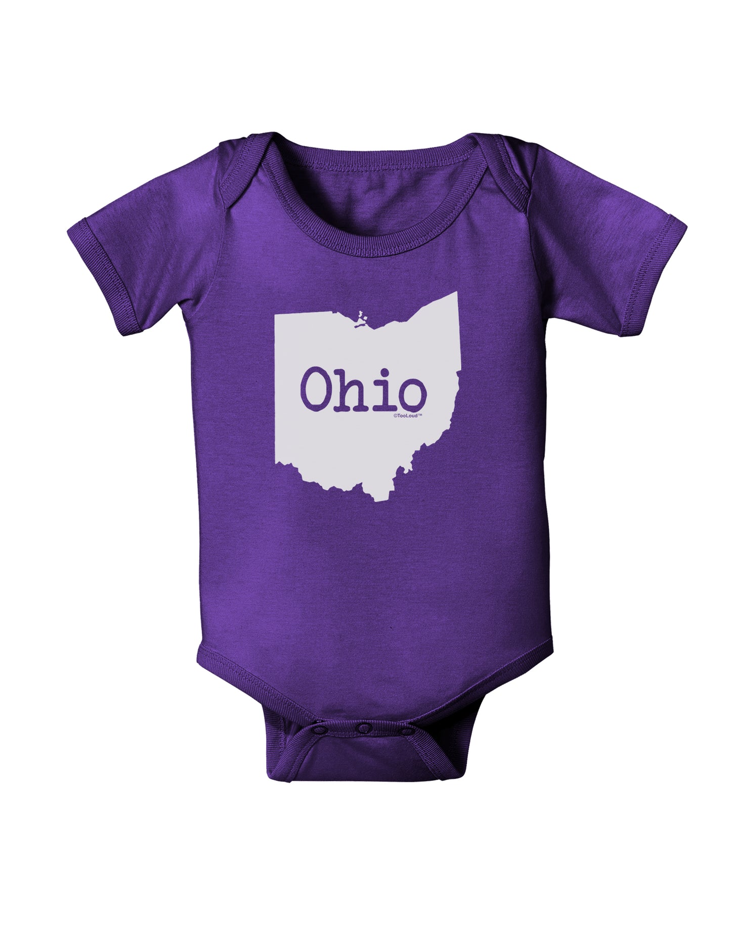 Ohio - United States Shape Baby Bodysuit Dark by TooLoud-Baby Romper-TooLoud-Purple-06-Months-Davson Sales