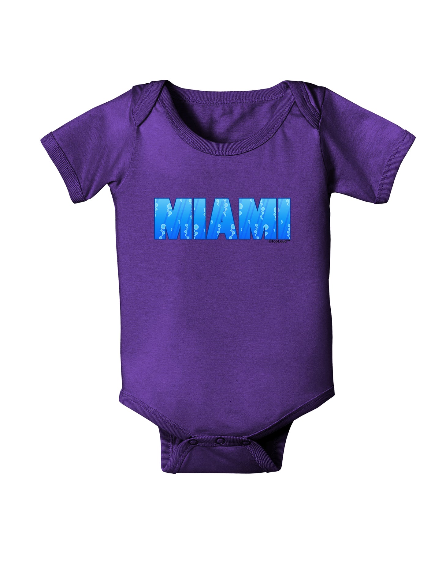 Miami Ocean Bubbles Baby Bodysuit Dark by TooLoud-Baby Romper-TooLoud-Purple-06-Months-Davson Sales