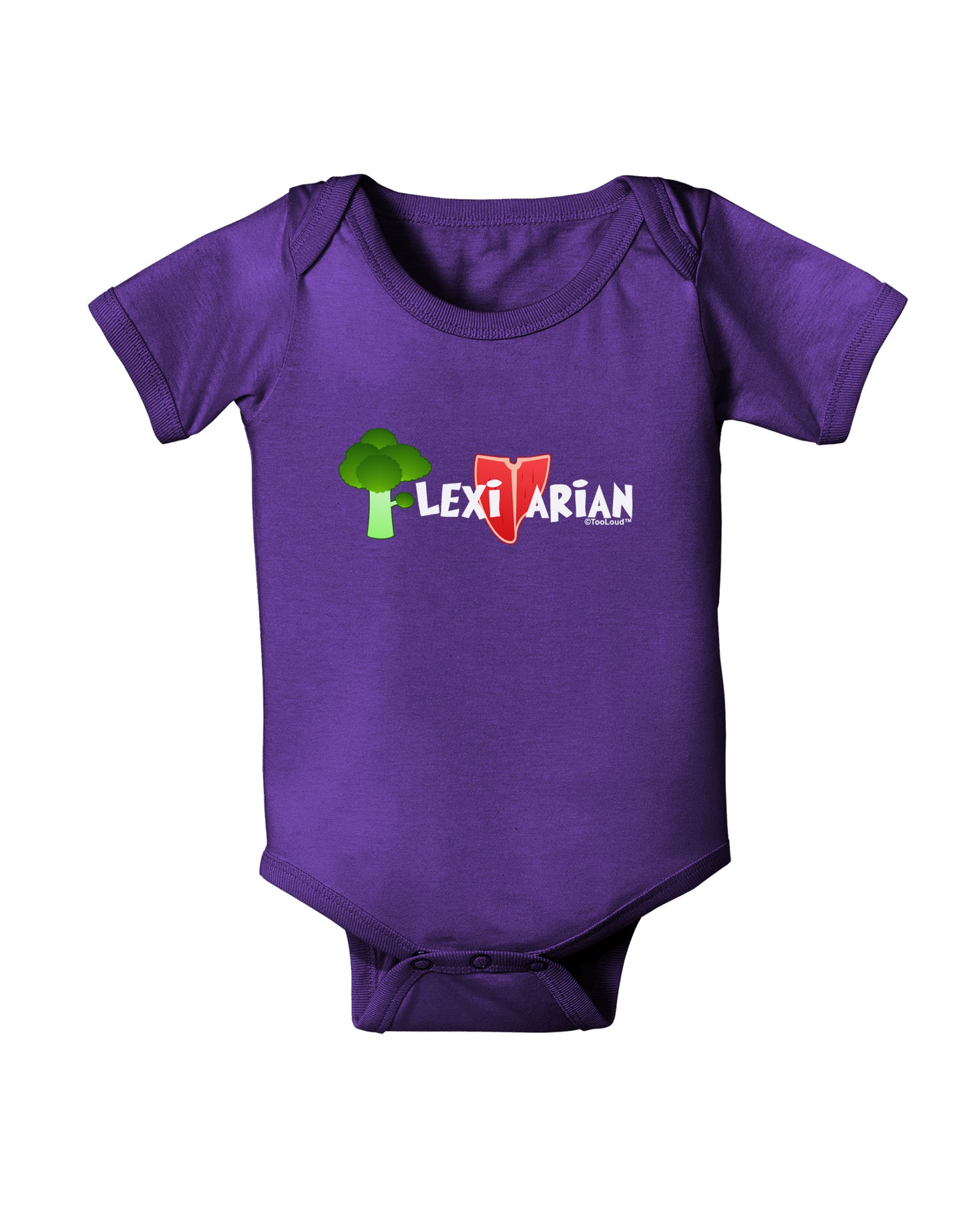 Flexitarian Baby Bodysuit Dark by TooLoud-Baby Romper-TooLoud-Purple-06-Months-Davson Sales