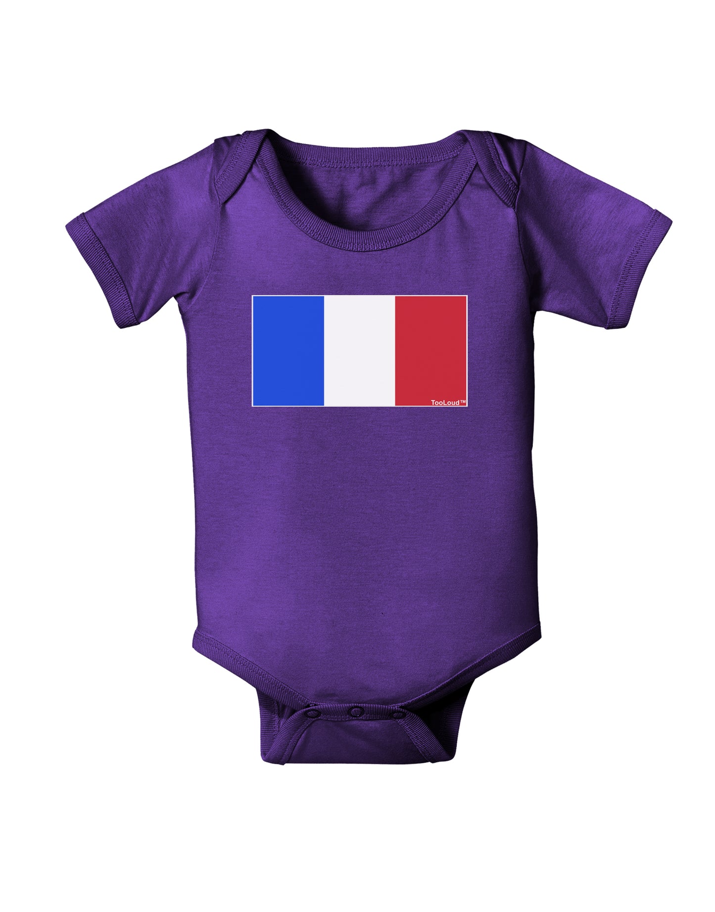 French Flag - France Baby Bodysuit Dark by TooLoud-Baby Romper-TooLoud-Purple-06-Months-Davson Sales