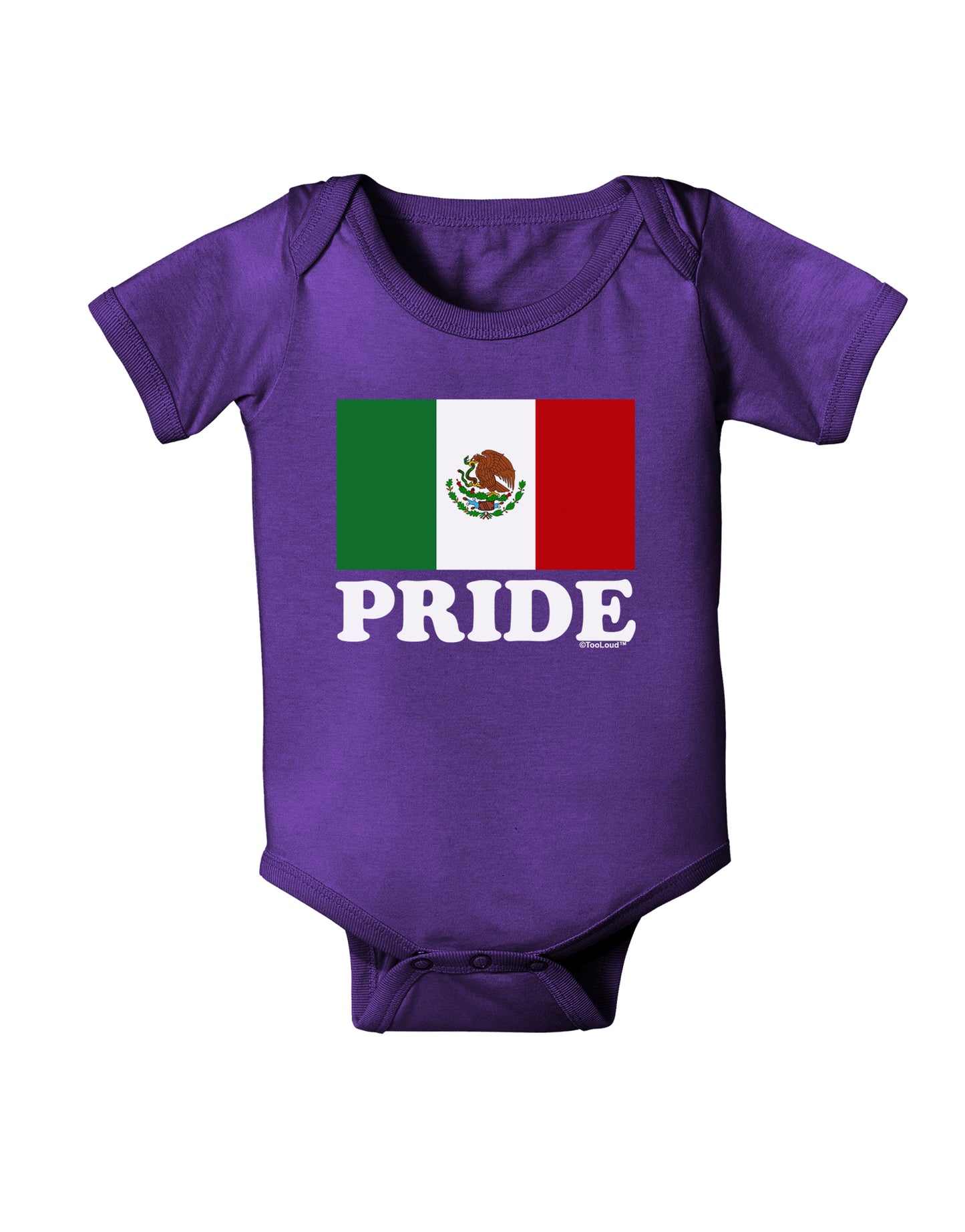 Mexican Pride - Mexican Flag Baby Bodysuit Dark by TooLoud-Baby Romper-TooLoud-Purple-06-Months-Davson Sales